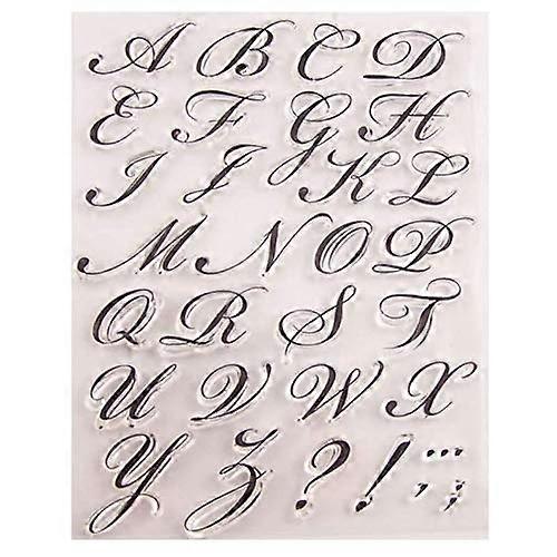 Art Alphabet Rubber Clear Stamp Joyful Home 1pc For Card Making, Scrapbooking, Acrylic Block Friendly