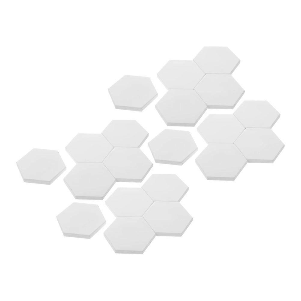 White Aquarium Base Coral Holders Hexagonal Ceramic Coral Support For Fish Tanks 20Set