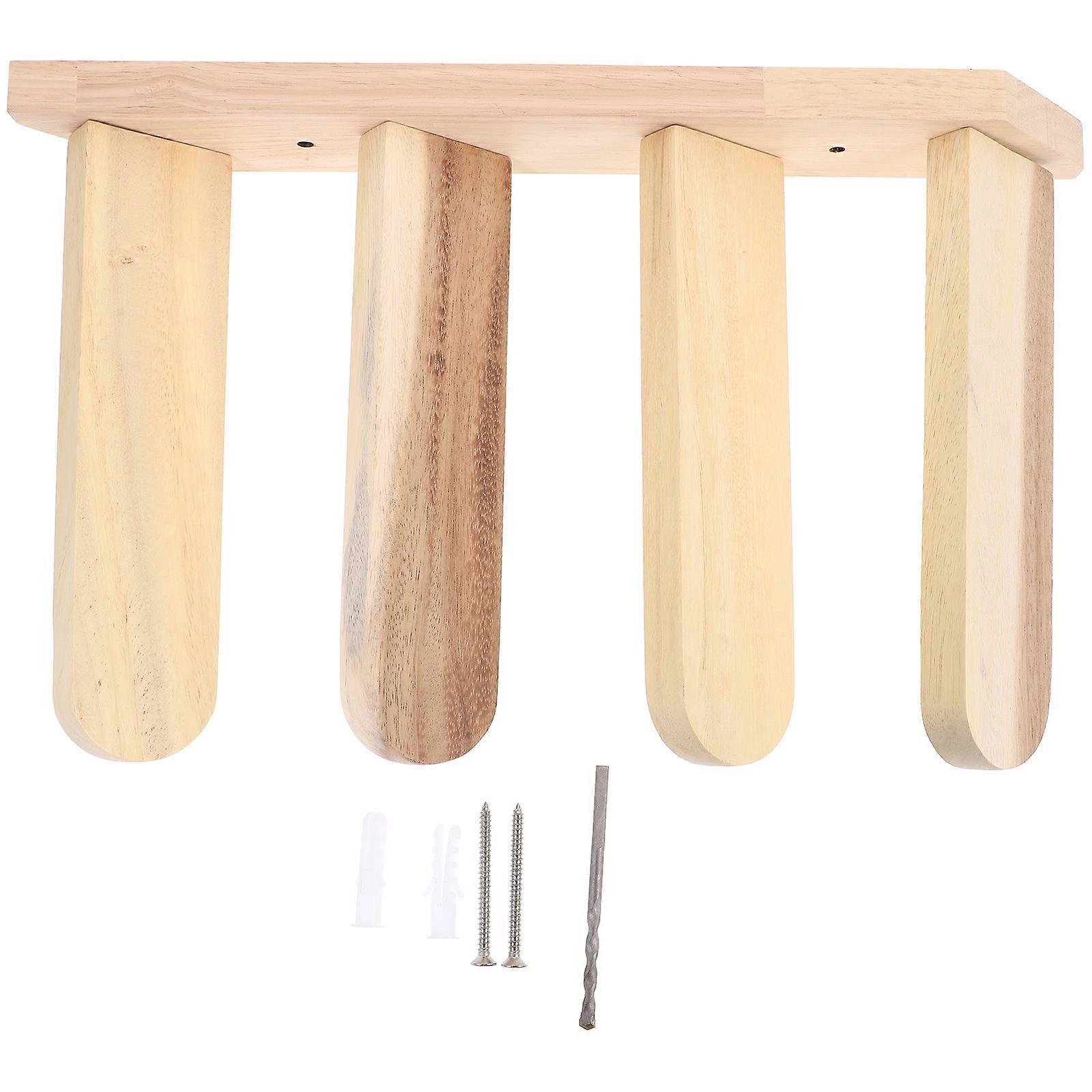 Cat Shelf Wooden Cat Climbing Board Expandable Cat Playground Indoor Home Use Khaki 2Pcs