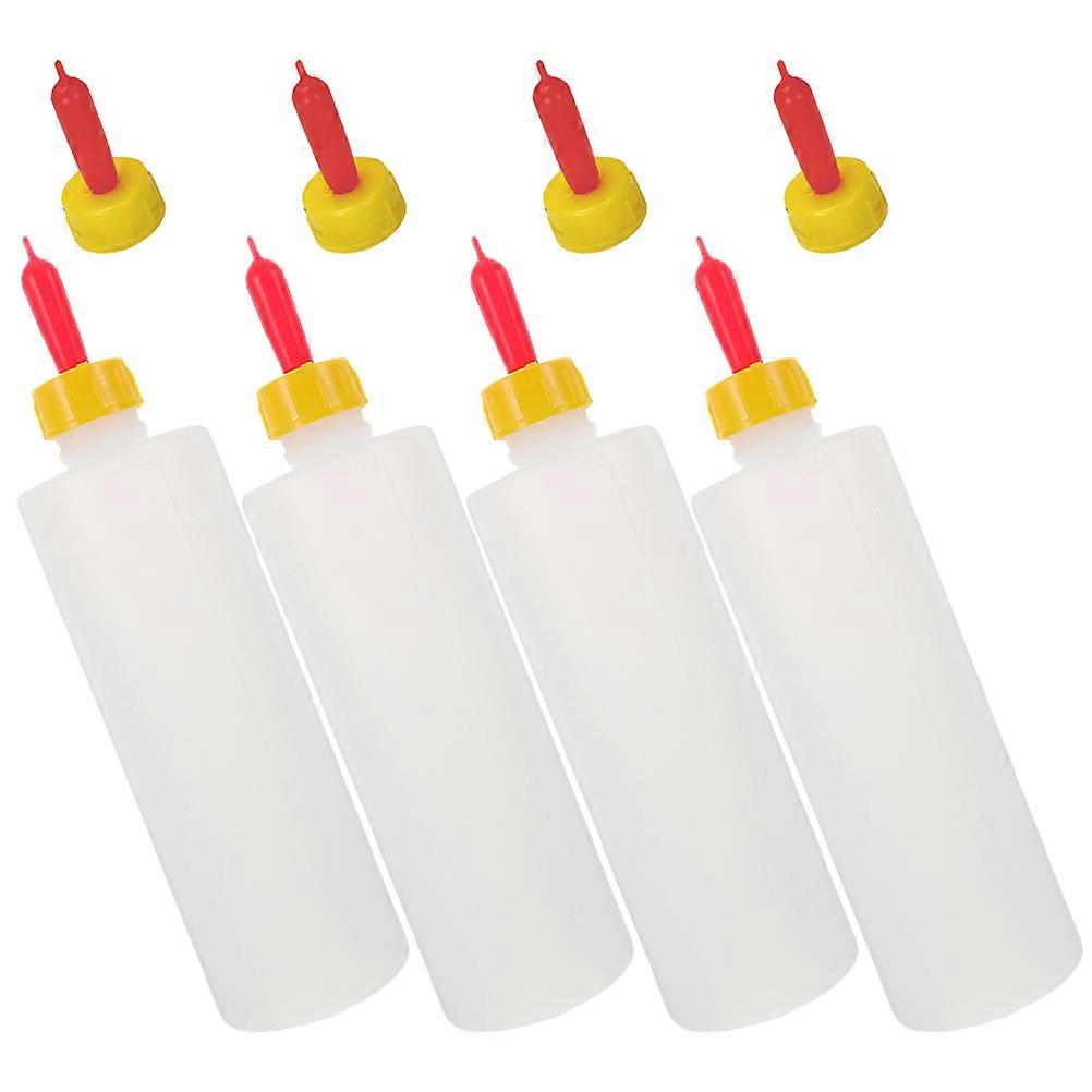 Lamb Nursing Bottle Feeding Supplies 5 Sets Cylindrical Shape For Animal Farm With Pacifiers Efficient Feeding Method