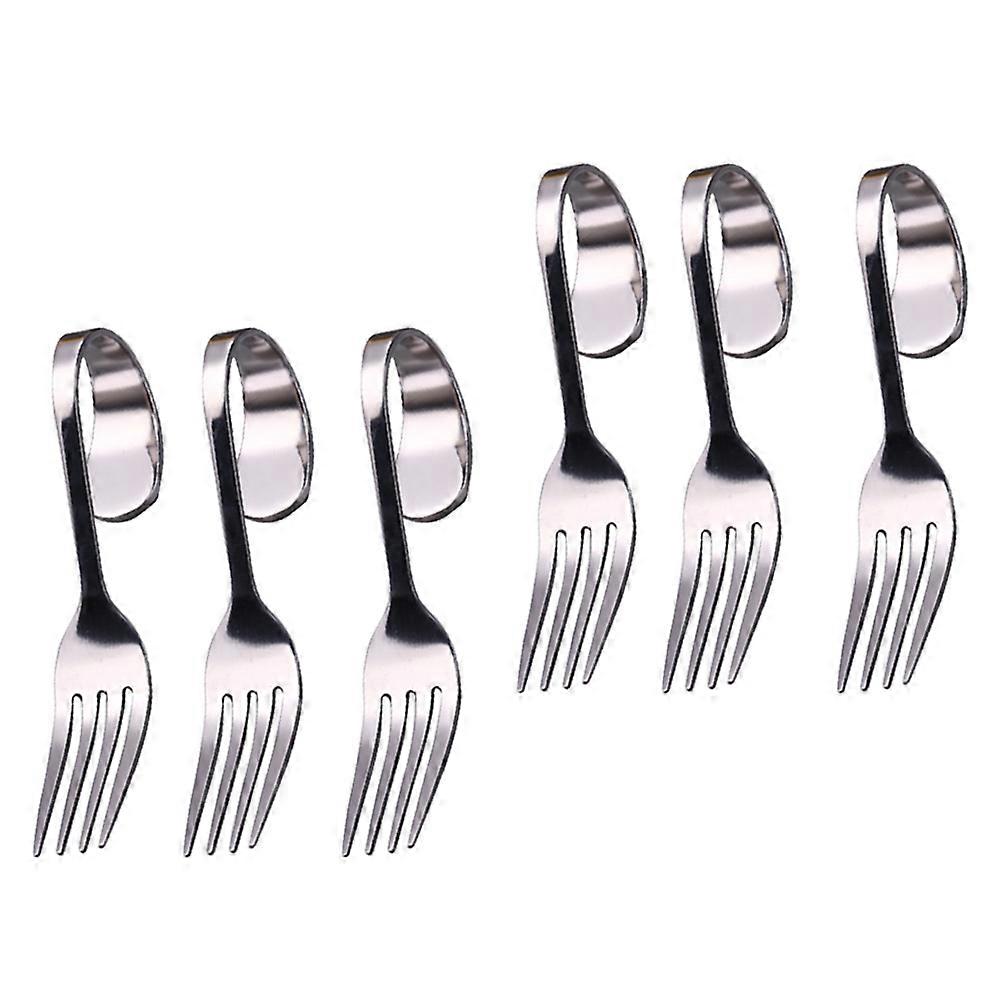 Dessert Fork Stainless Steel Curved Handle Forks for Home 18Pcs Set