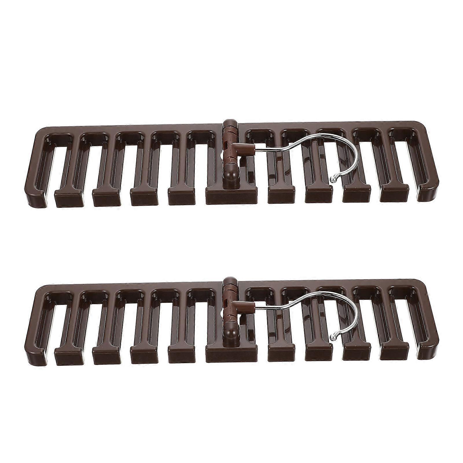 Tie Hanger Rack Belt Organizer for Closet with 6Pcs Belt Storage