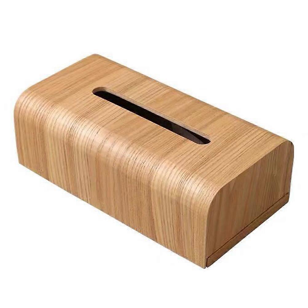 Wooden Tissue Box Desktop Organizer for Home Use 4Pcs Japanese Style