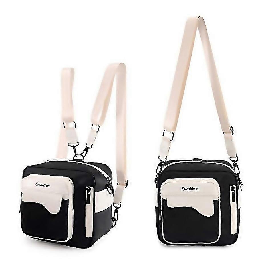 For Cwatcun D118 Contrast Two Ways Backpack Crossbody Canera Bag 21 X 21 X 145cm