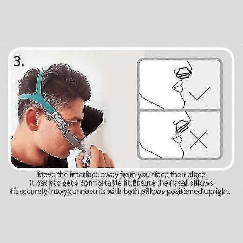 \u200bCPAP Nasal Pillow Set with Adjustable Headgear S/M/L Sizes for Comfortable Sleep Apnea Therapy Airway Support\u200b