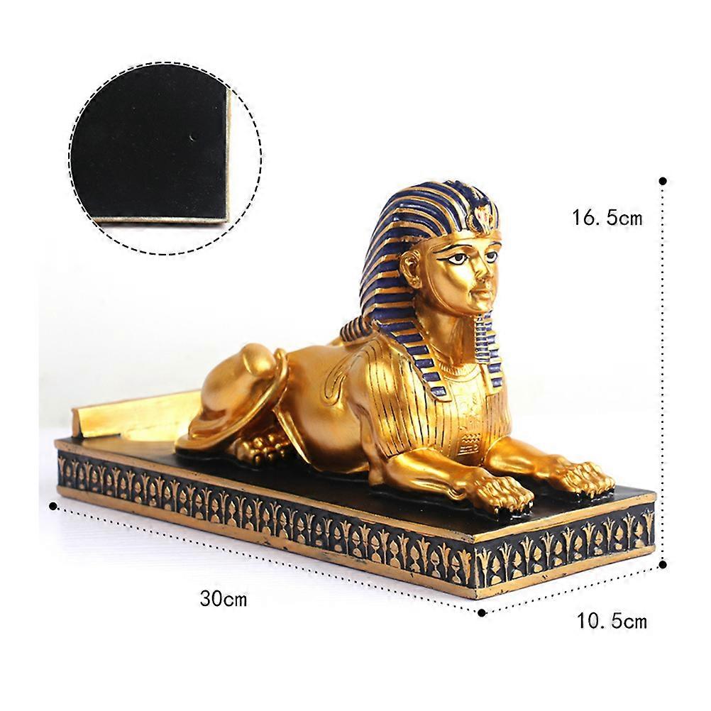 Decor Creative Storage Rack Egyptian Elements Design Bar Use Golden 30*10.5Cm 1Set
