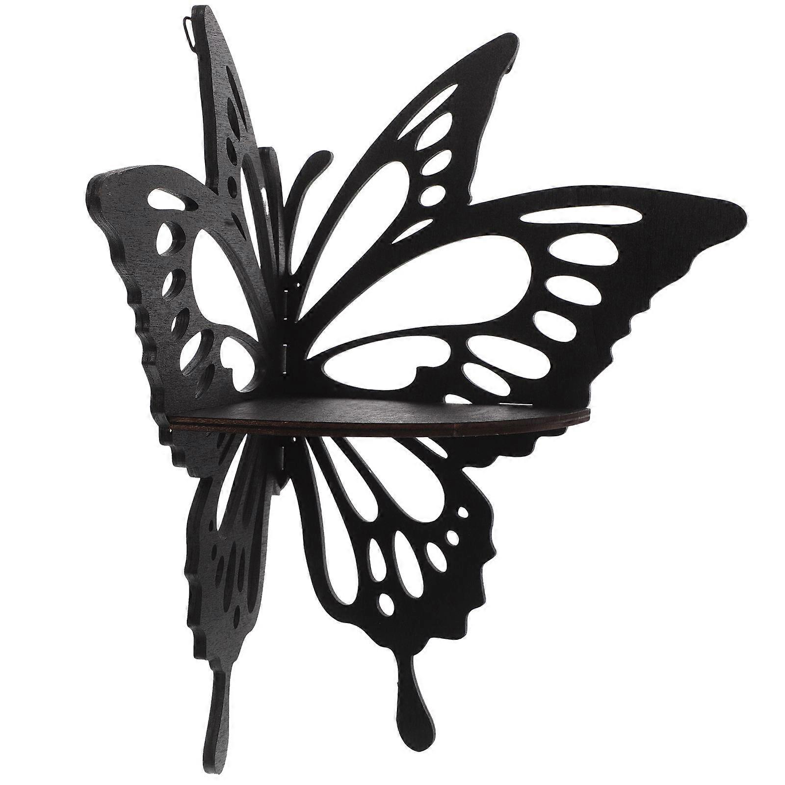 Butterfly Corner Shelf for Storage Use 3Pcs Wood Wall Mounted Floating Shelf