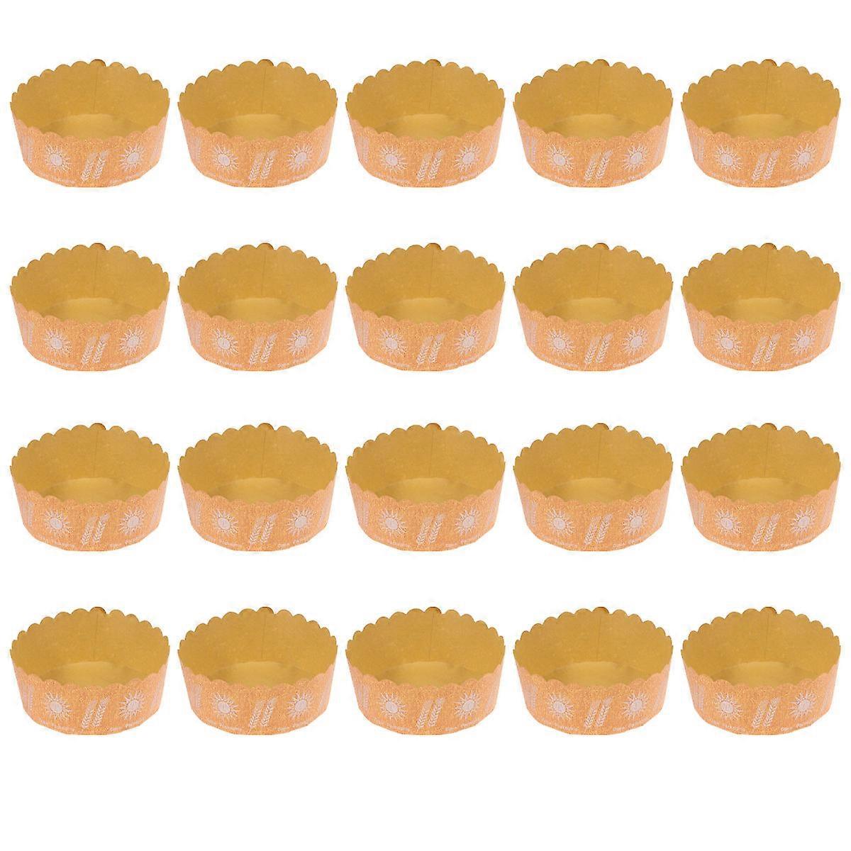 Round Bread Cups Kraft Paper Large Muffin Molds for Decor 270Pcs