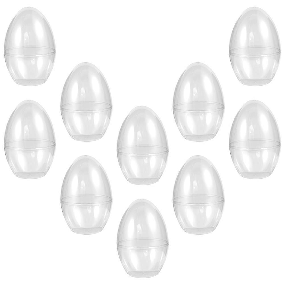 Plastic Candy Containers Egg Shaped Transparent Pc Material for Family Gathering 10Pcs