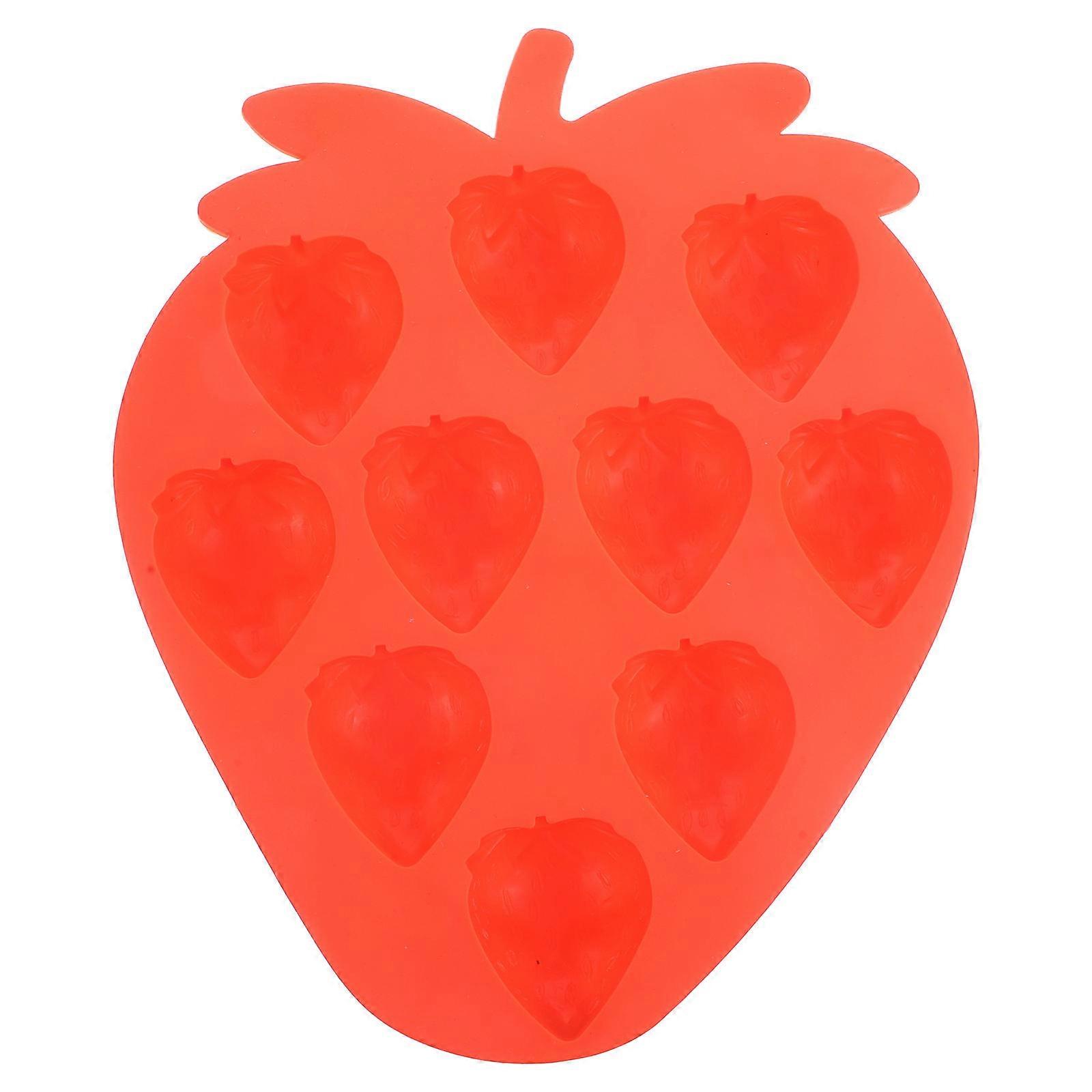 Fruit Strawberry Shape Ice Tray for Freeze Mold Tool