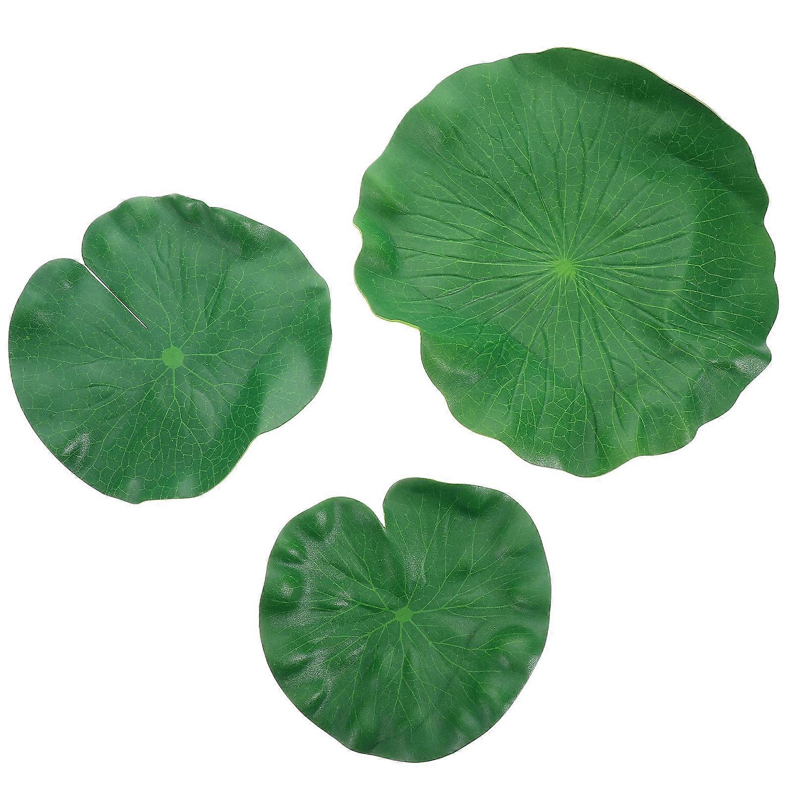 Leaf Placemat Plastic Lotus Leaf Shaped Table Mat for Home Use 9Pcs