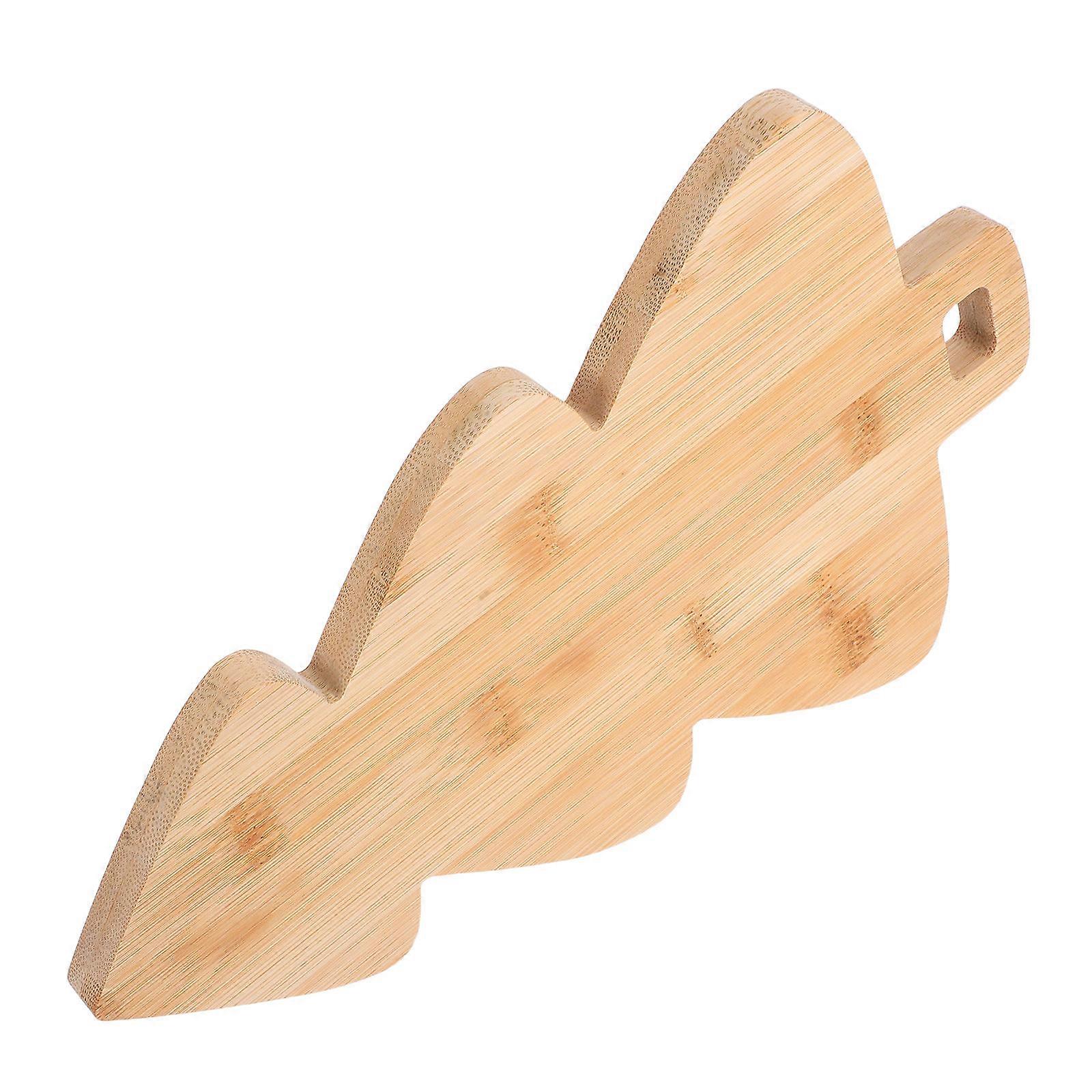 Holiday Bamboo Cutting Boards Xmas Tree Design for Kitchen 2Pcs Set