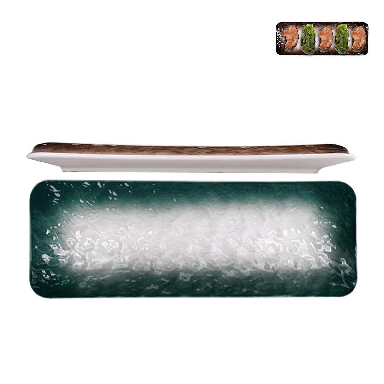 Ceramic Plates 8 Pcs Rectangular Sushi Serving Elegant Design For Family Dinner Party Restaurant Catering