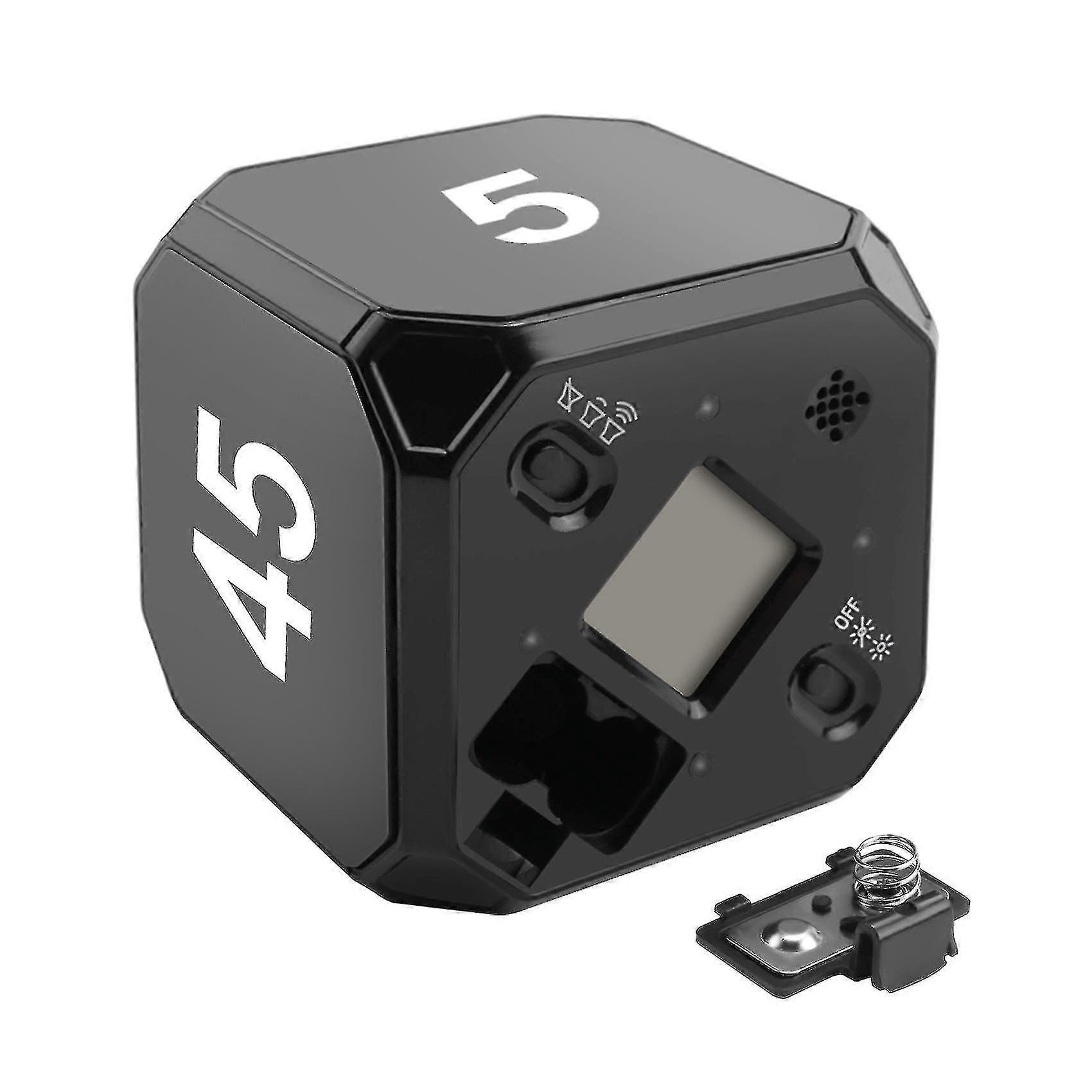 Kube-timer Kjøkken Timer Gravitasjonssensor Flip Meditasjon Timer Management og nedtelling 5-15-25-45 M