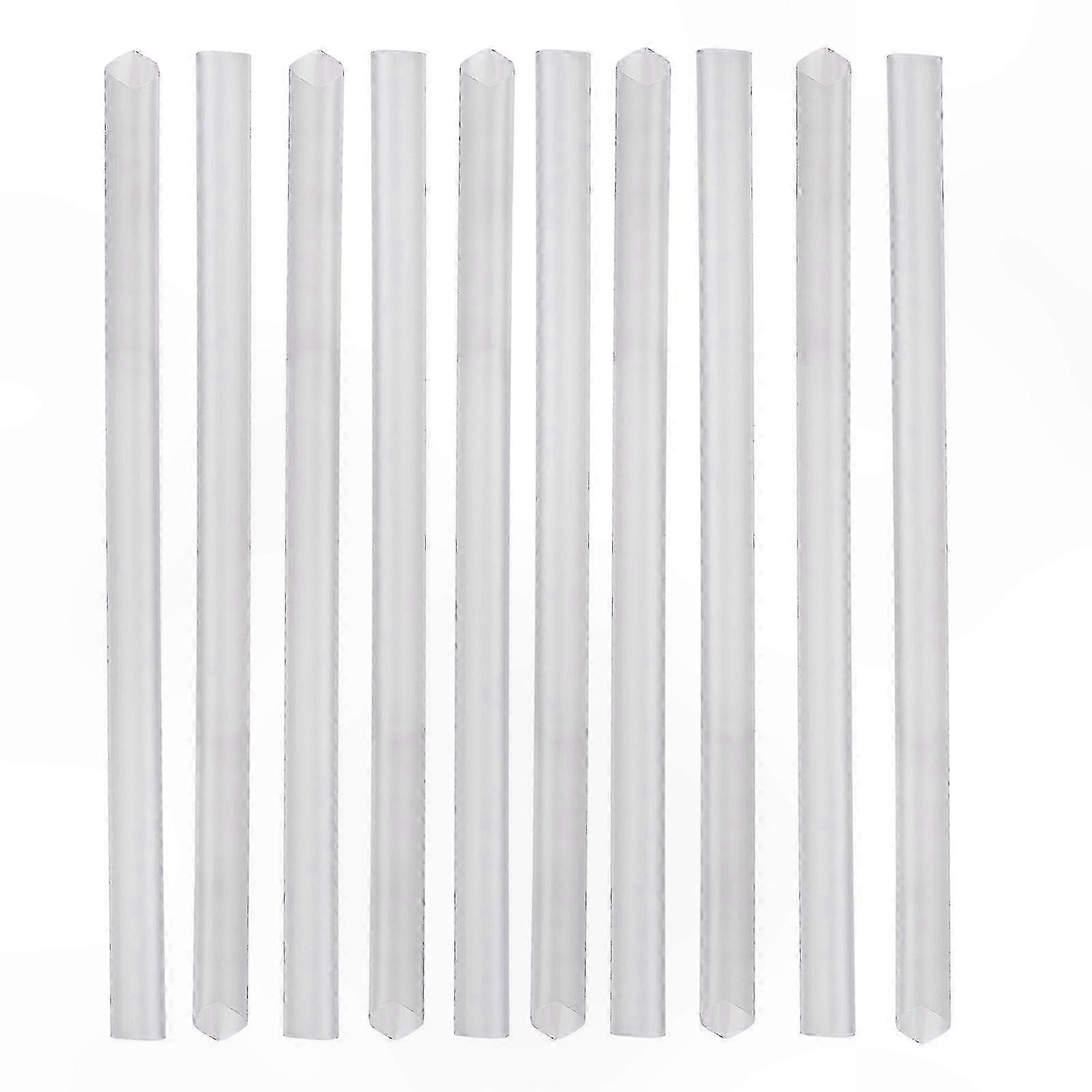 Jumbo Clear Plastic Straws for Smoothies, 500 Count