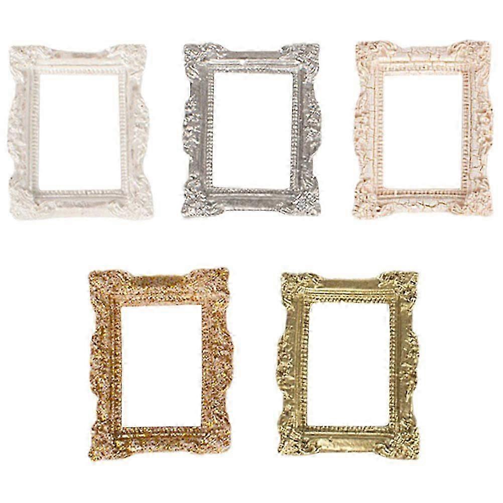 5pcs Mini House Decorative Photo Frame Model Vivid Micro Mobile phone shell Decor (Random Style)