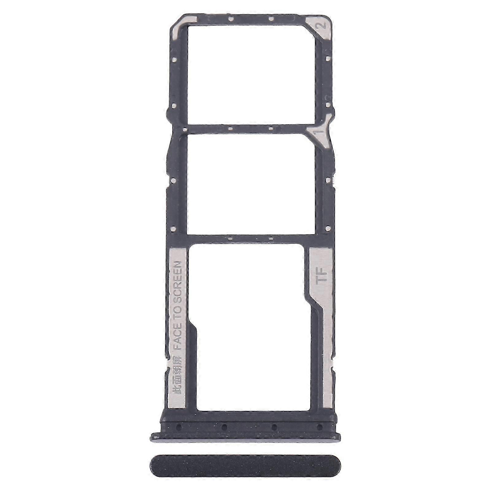 For Xiaomi Redmi 13R COMPATIBLE SIM Card Tray + SIM Card Tray + Micro SD Card Tray