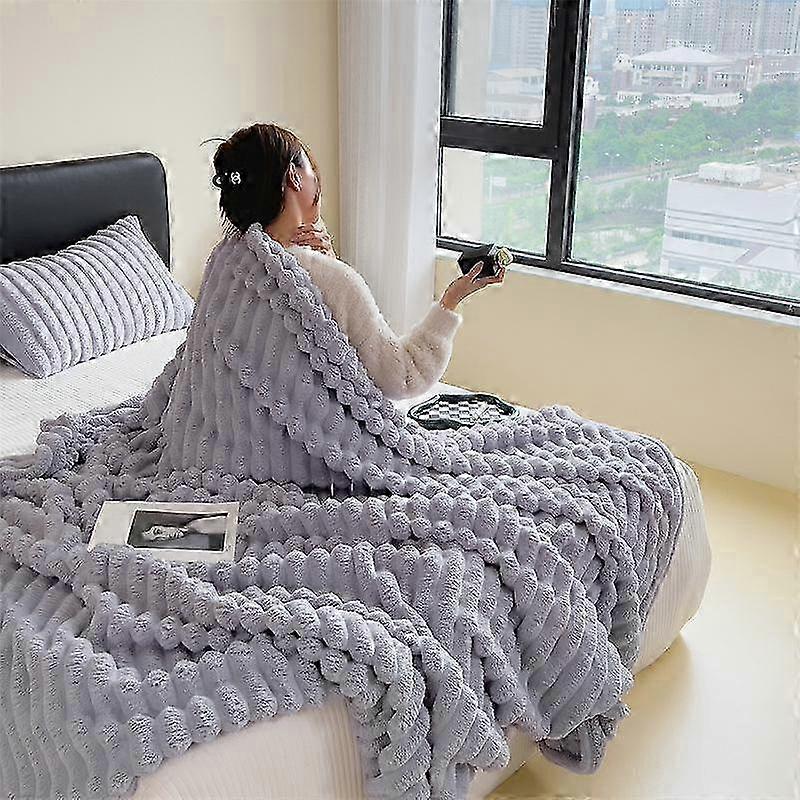 2025 Imitation rabbit plush blanket