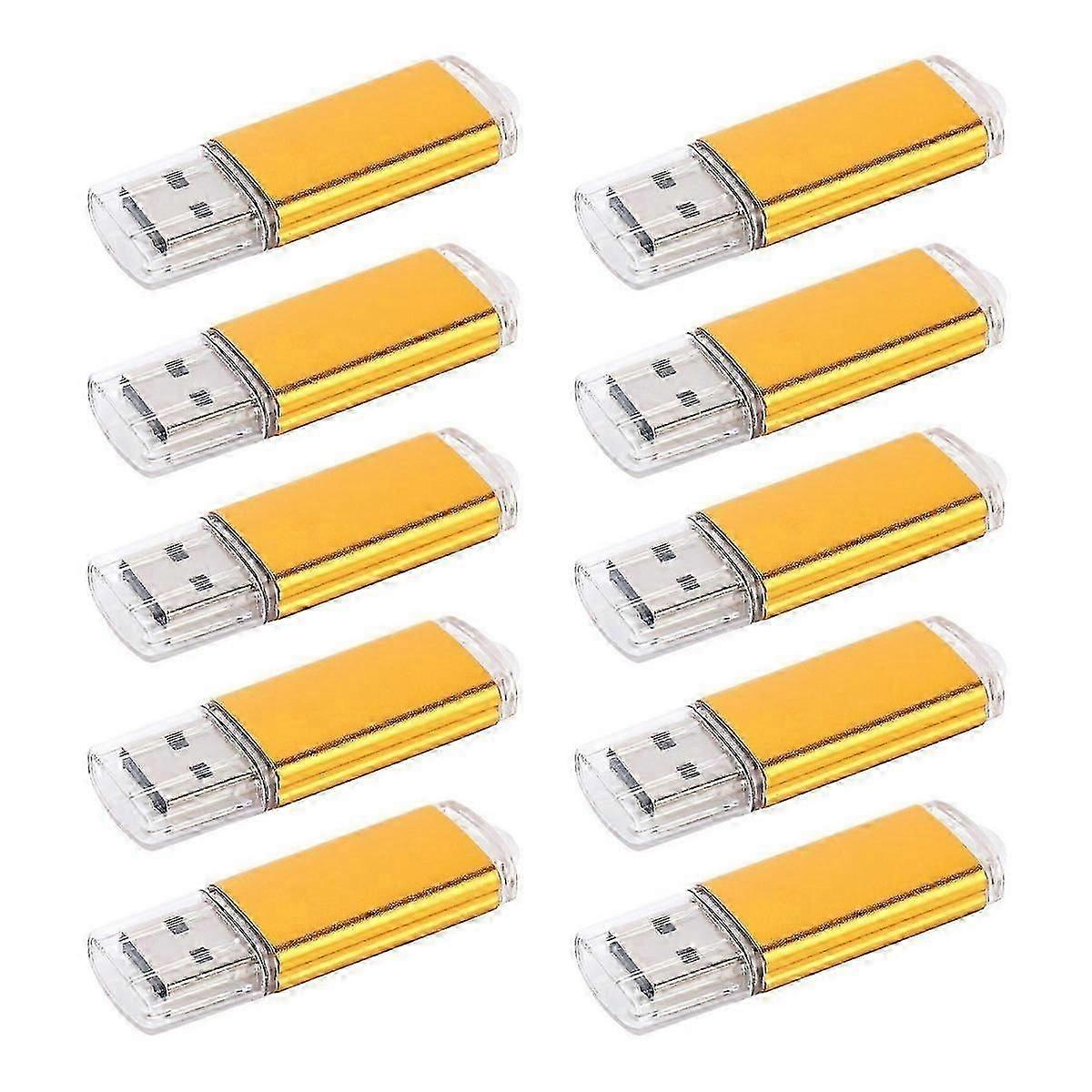 10 x 512MB Memory Stick USB Flash Drive USB Flash Drive USB 2.0 Gold
