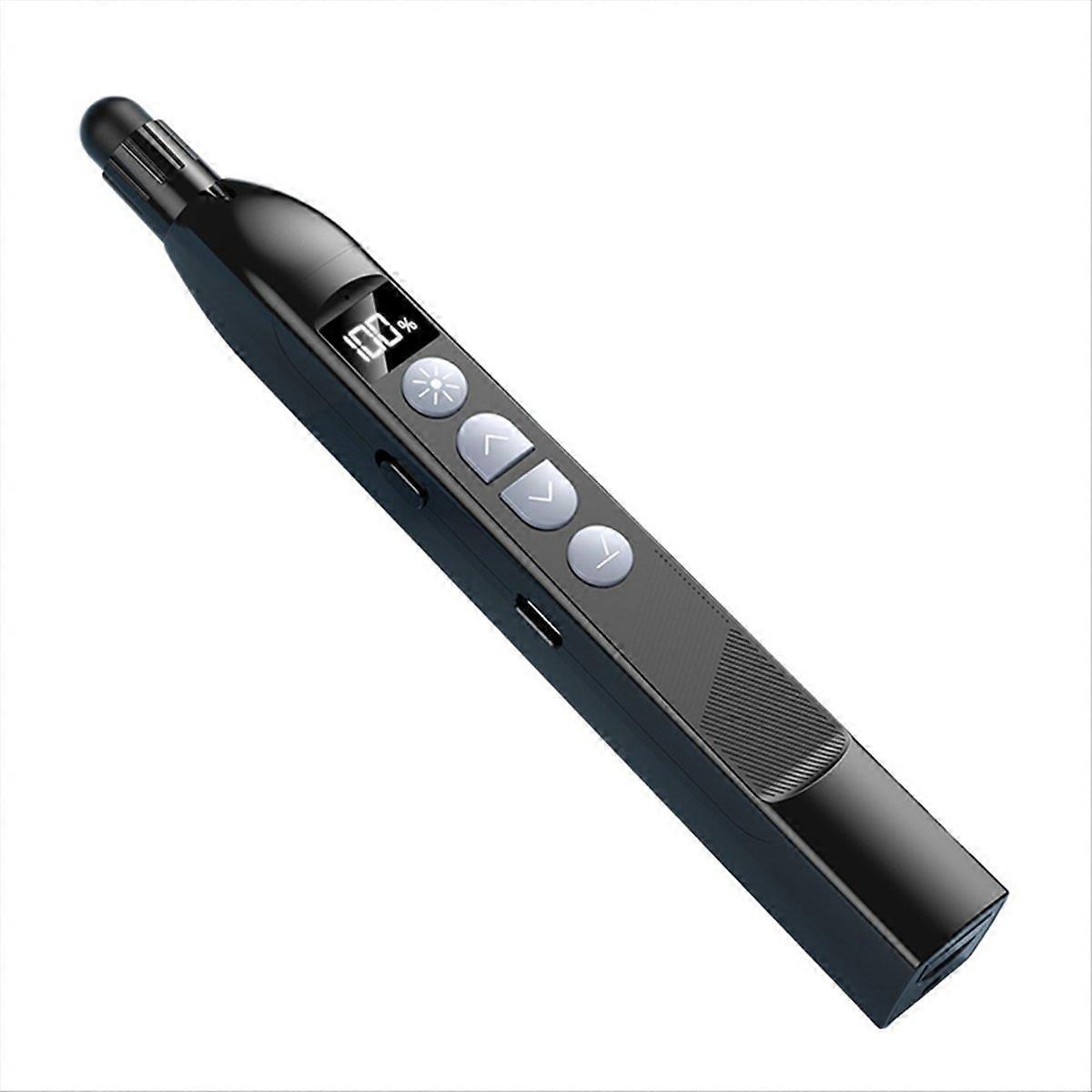 Wireless Page Turnner Laser with Telescopic Stick Stylus Pen RF2.4G Remote Control Clicker Pen,A