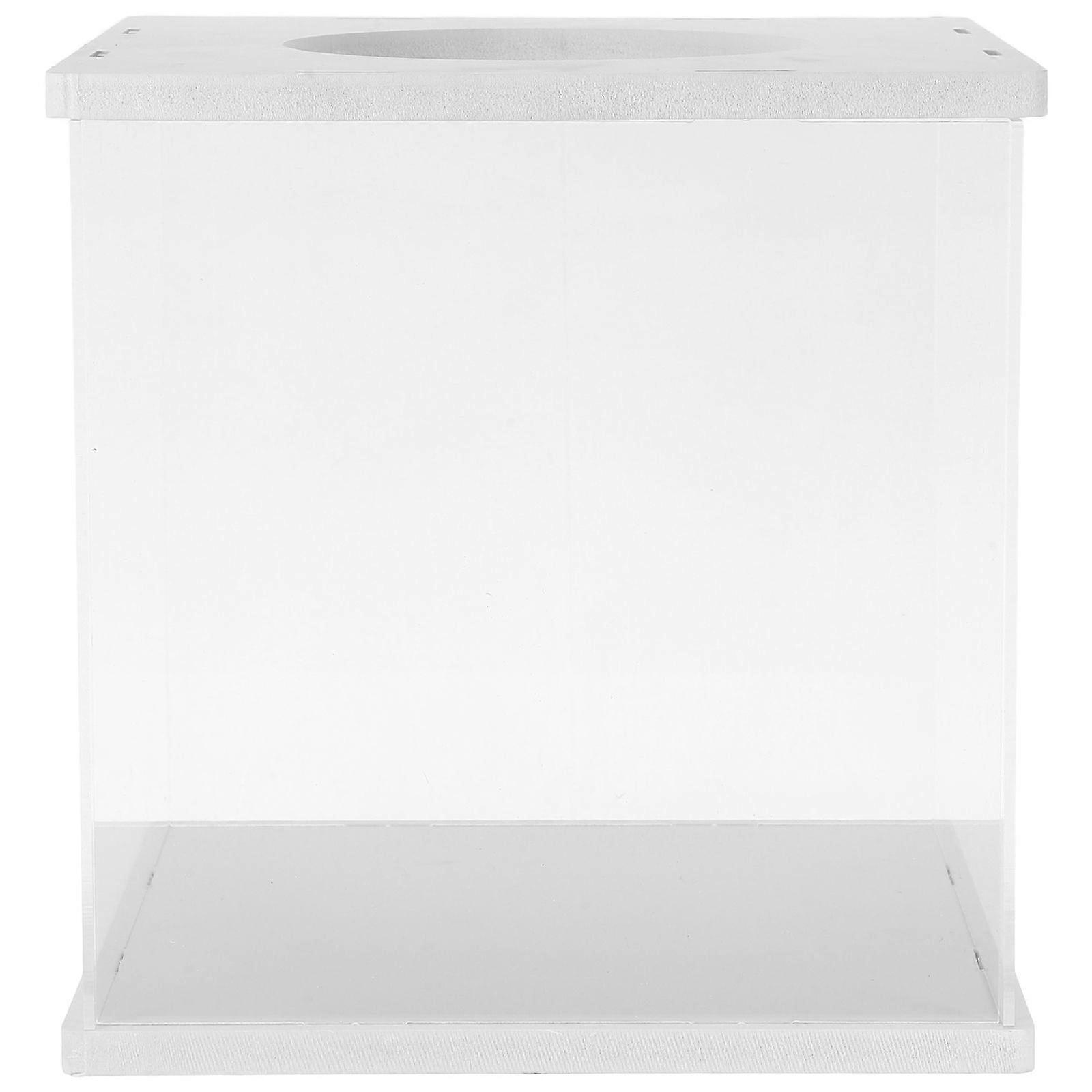 Ballot Box: Transparent Raffle Box With Slot For Ballots Suggestion Voting Charity Donations - Clear Raffle Container For Fundraising Event Party