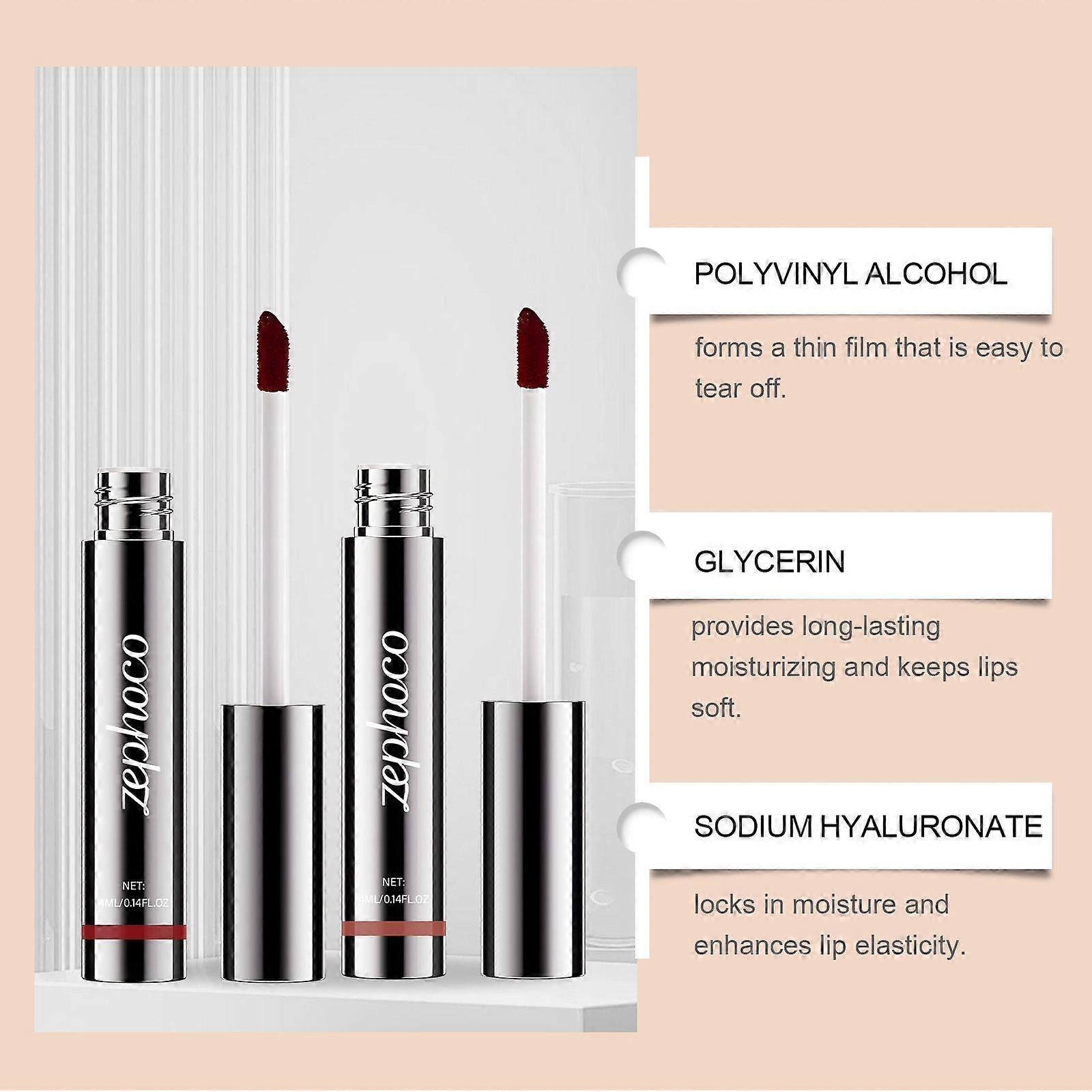 Zephoco Color Holding Tear And Pull Lip Gloss Moisturizing No Stain On Cup Brightening Skin Highlight Complexion Highlight Blush Lip Gloss Lip Glaze