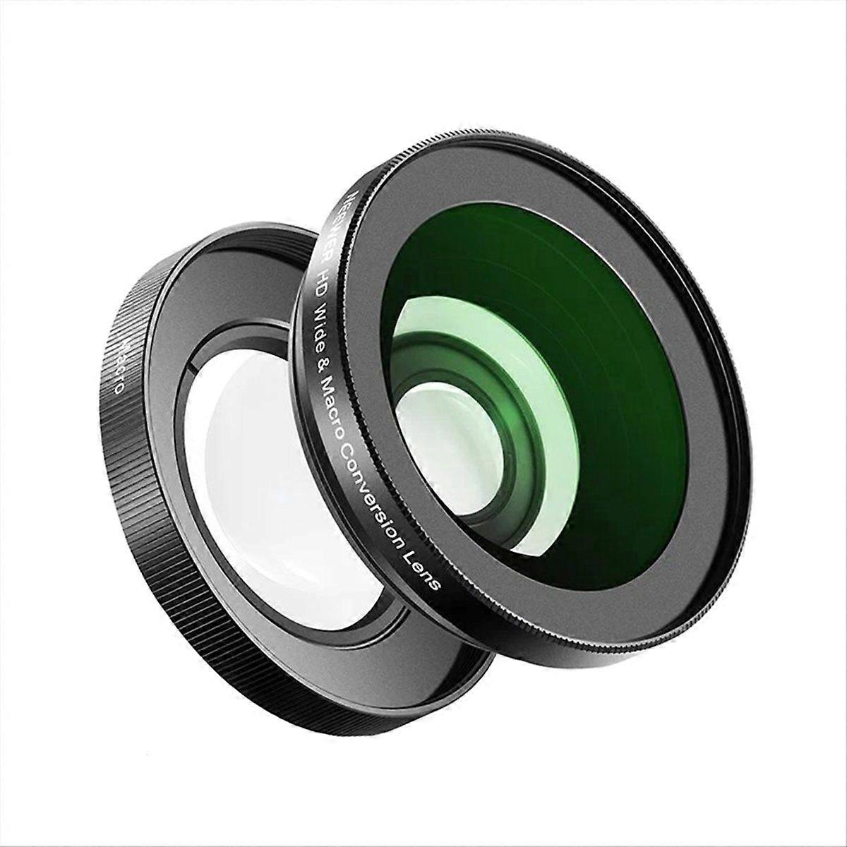 HD Wide Angle Lens with 18mm Wide Angle & 10x Macro for ZV-1F, ZV-E10 2-in-1 Lens Adapter Kit