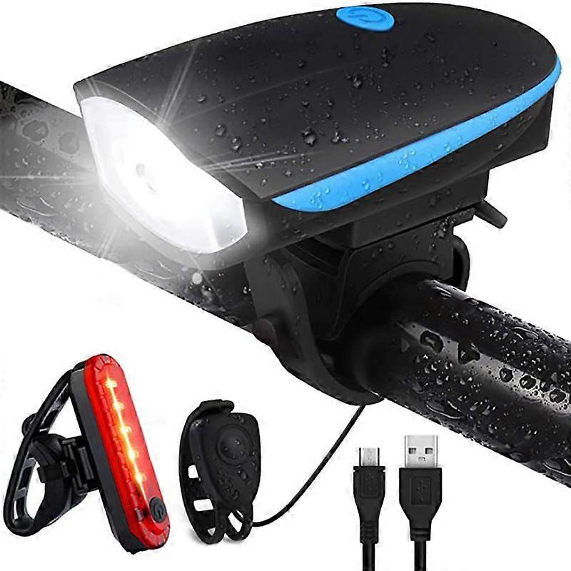 Bicycle Bike LED Headlight and Horn | 2 in 1 Waterproof Device | 120 DB Sound, 250 Lumen Light