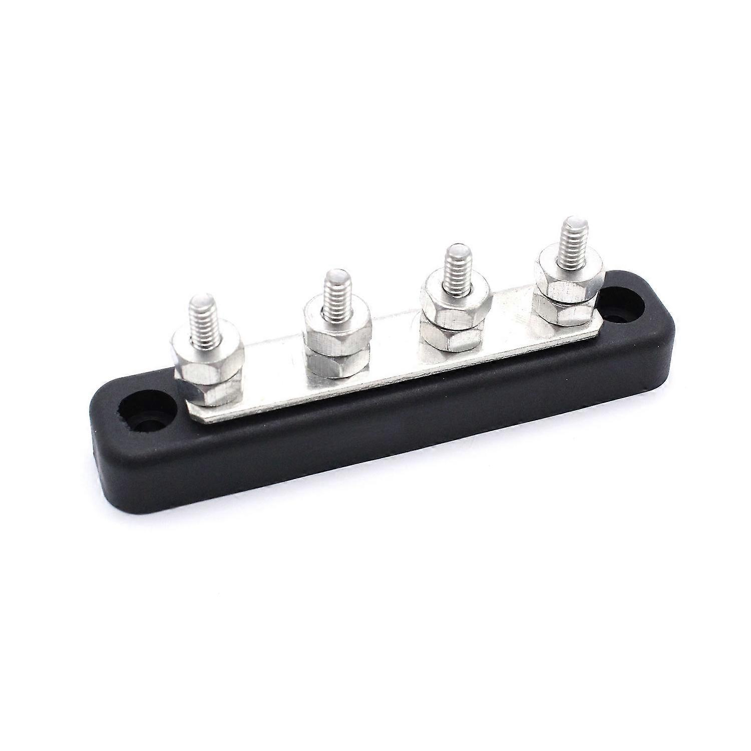 12V/24V 4 Way Power Distribution Bus Bar 4x5mm Studs 100A Rated for Auto Marine Boat