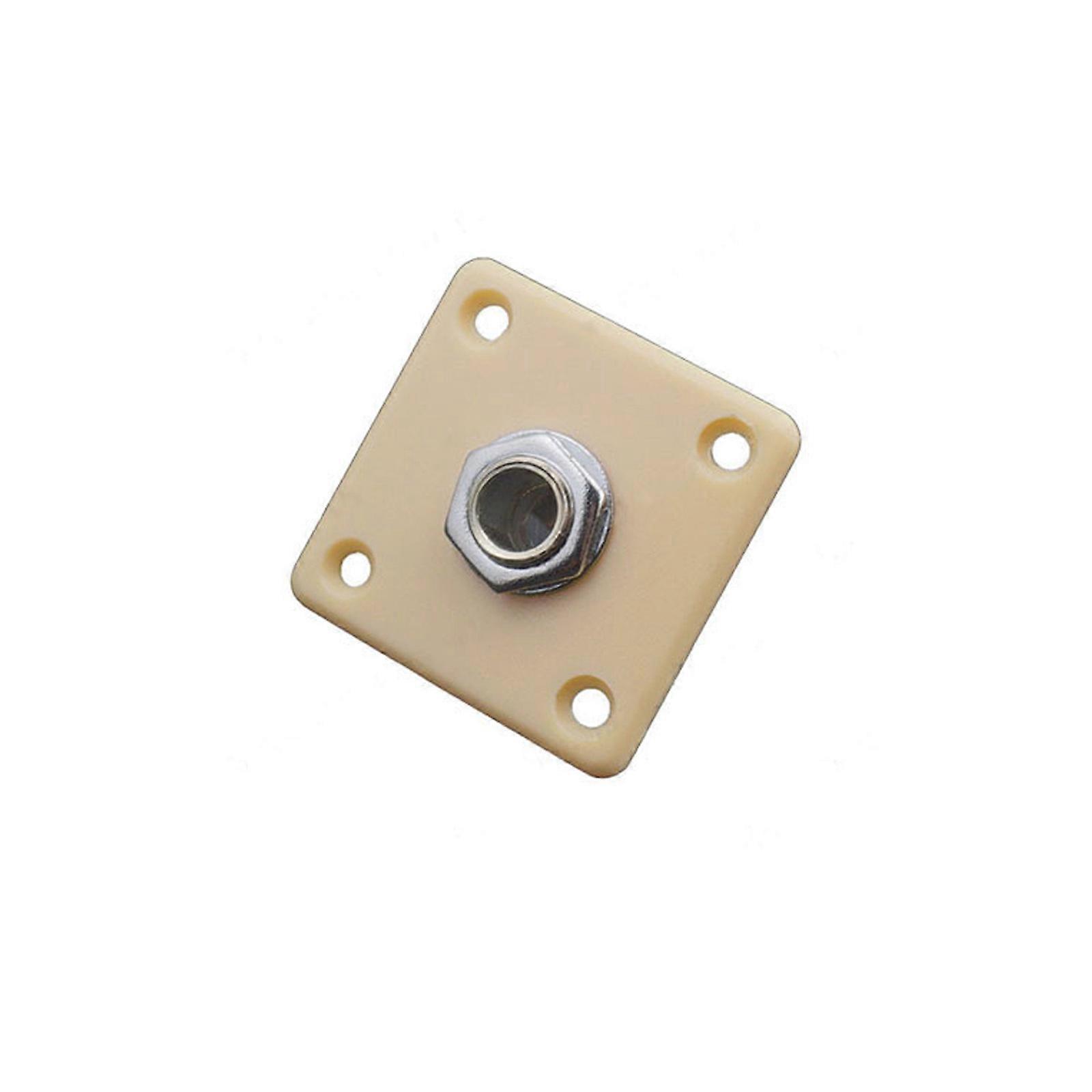 Electric Guitar Output Socket Plate Square Guitar Output Socket Seat Guitar Output Replacement Parts Easy to Install  Yellow