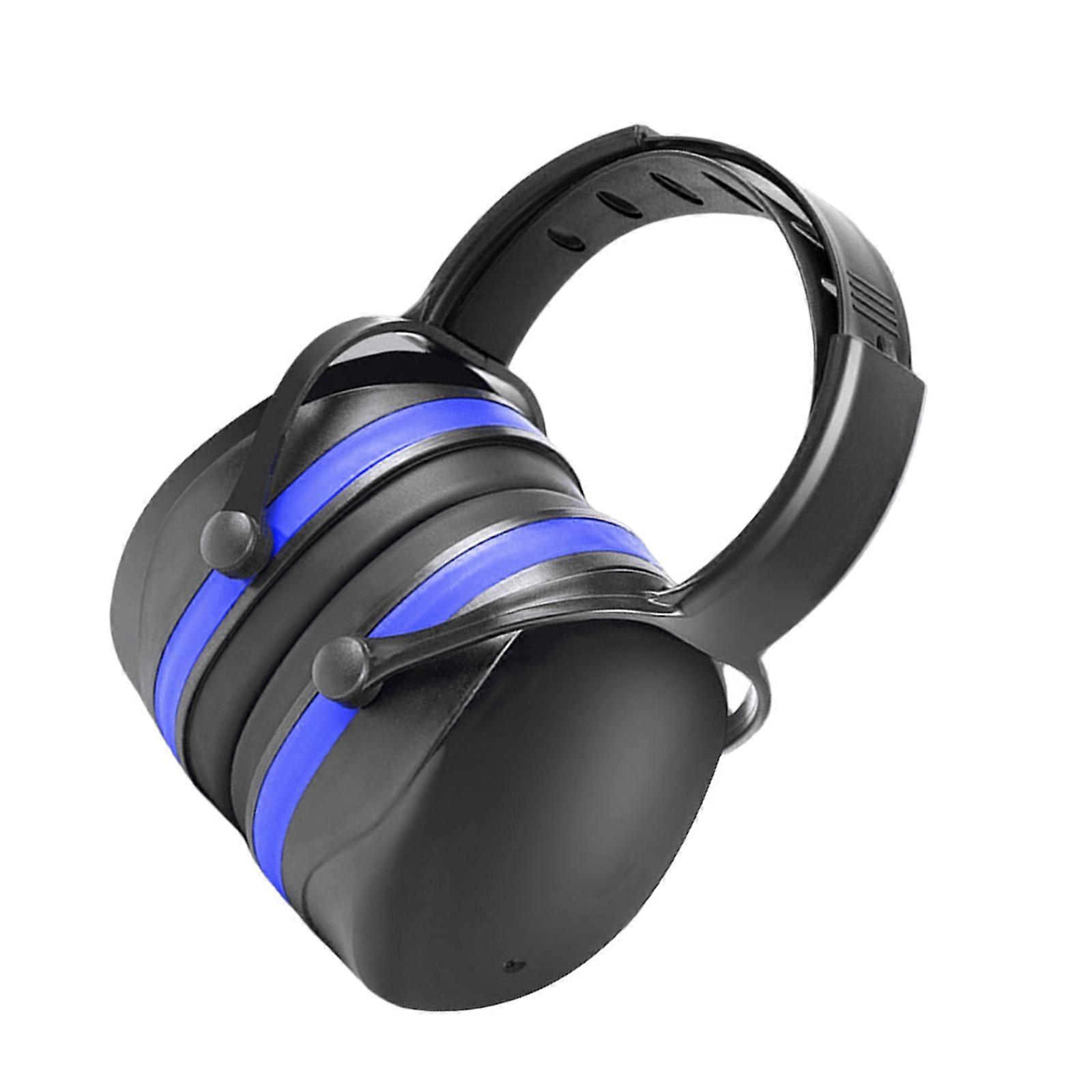 Advanced Soundproofing Hearing Protectors Adjustable Headband For Construction Sites Laboratories Daily Use Commuting  Blue