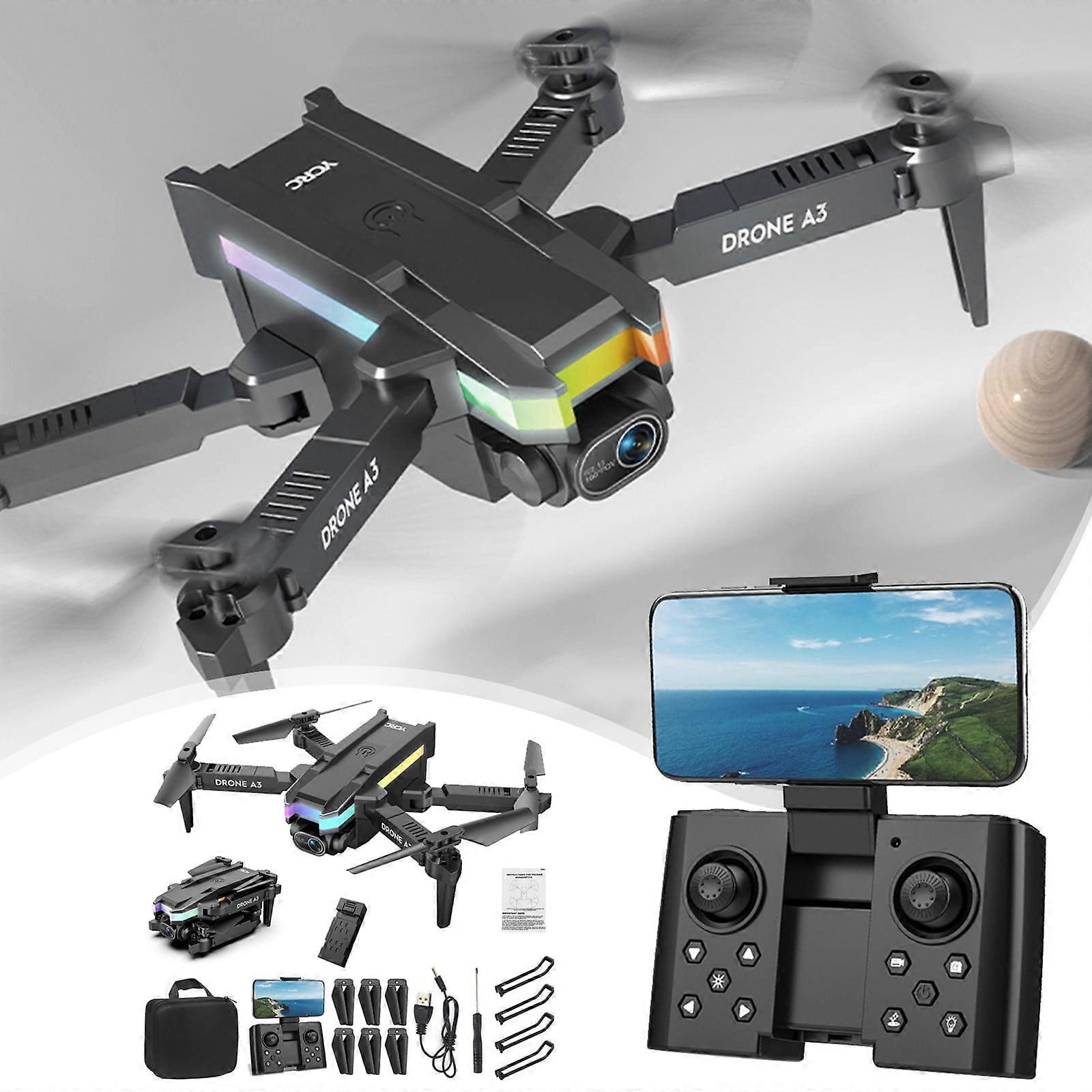 Herrnalise Drone with Camera for Adults, Compatible with WiFi FPV, Altitude Hold, Headless Mode, Waypoint Fly, 12 Spare Blades