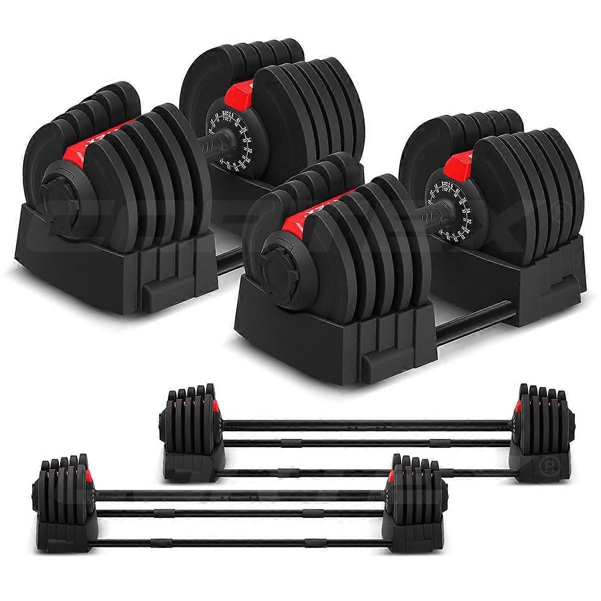 Cortex Revolock V2 80Kg Pair Set Adjustable Steel Dumbbell Barbell All In One Dumbbells