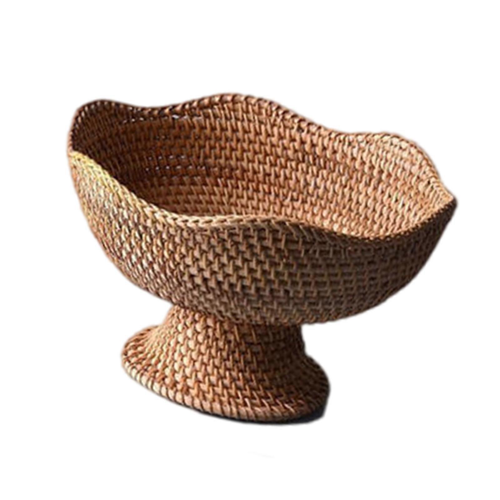 Thin Interlaced Fruit Basket Multipurpose Kitchen Planner For Bread Almonds Snackies Dining Table Decoration  S