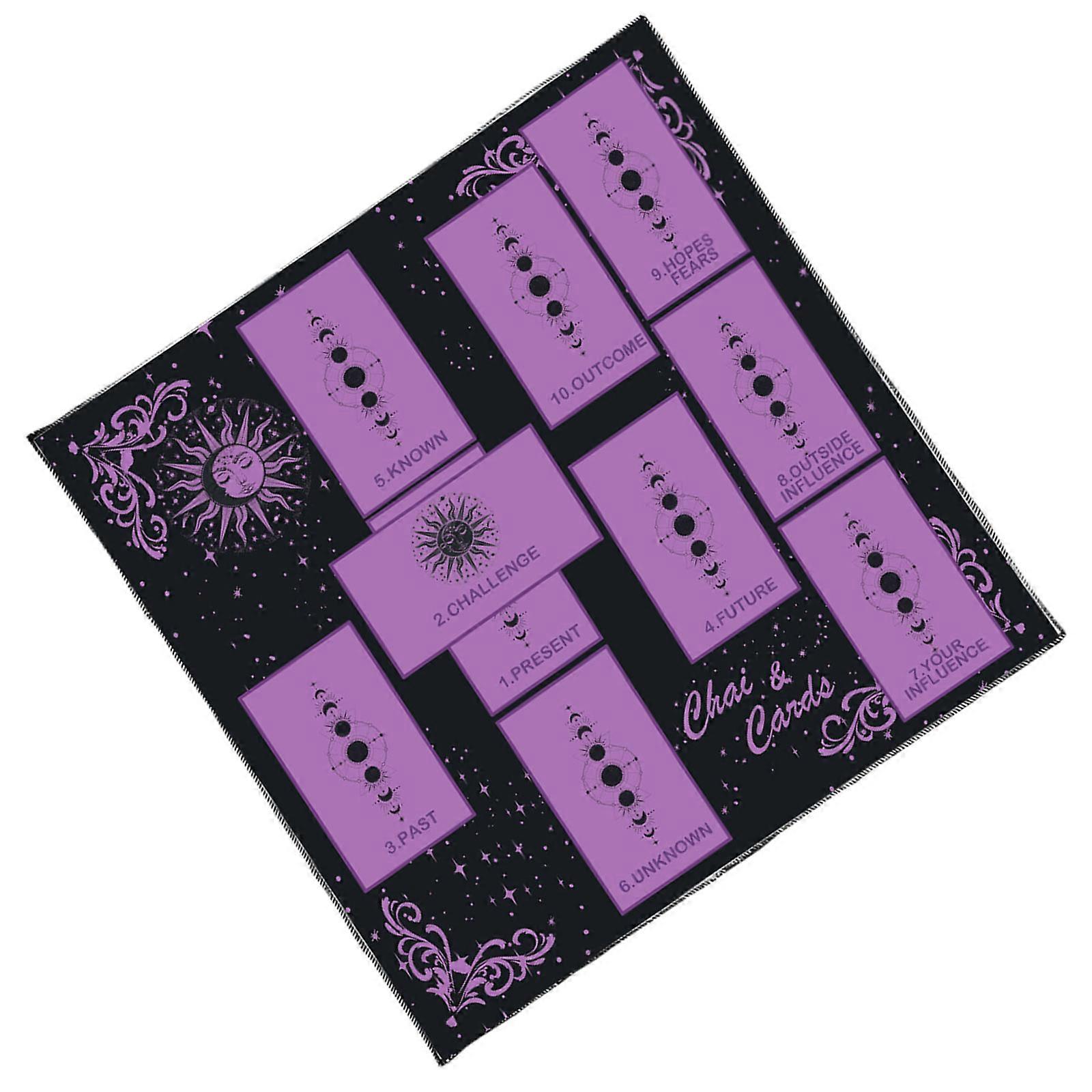 Luxurious Velvets Tarots Tablecloth Tarots Card Reading Cloth Mystical Tablecloh for Gifts and Ritual  75x75cm