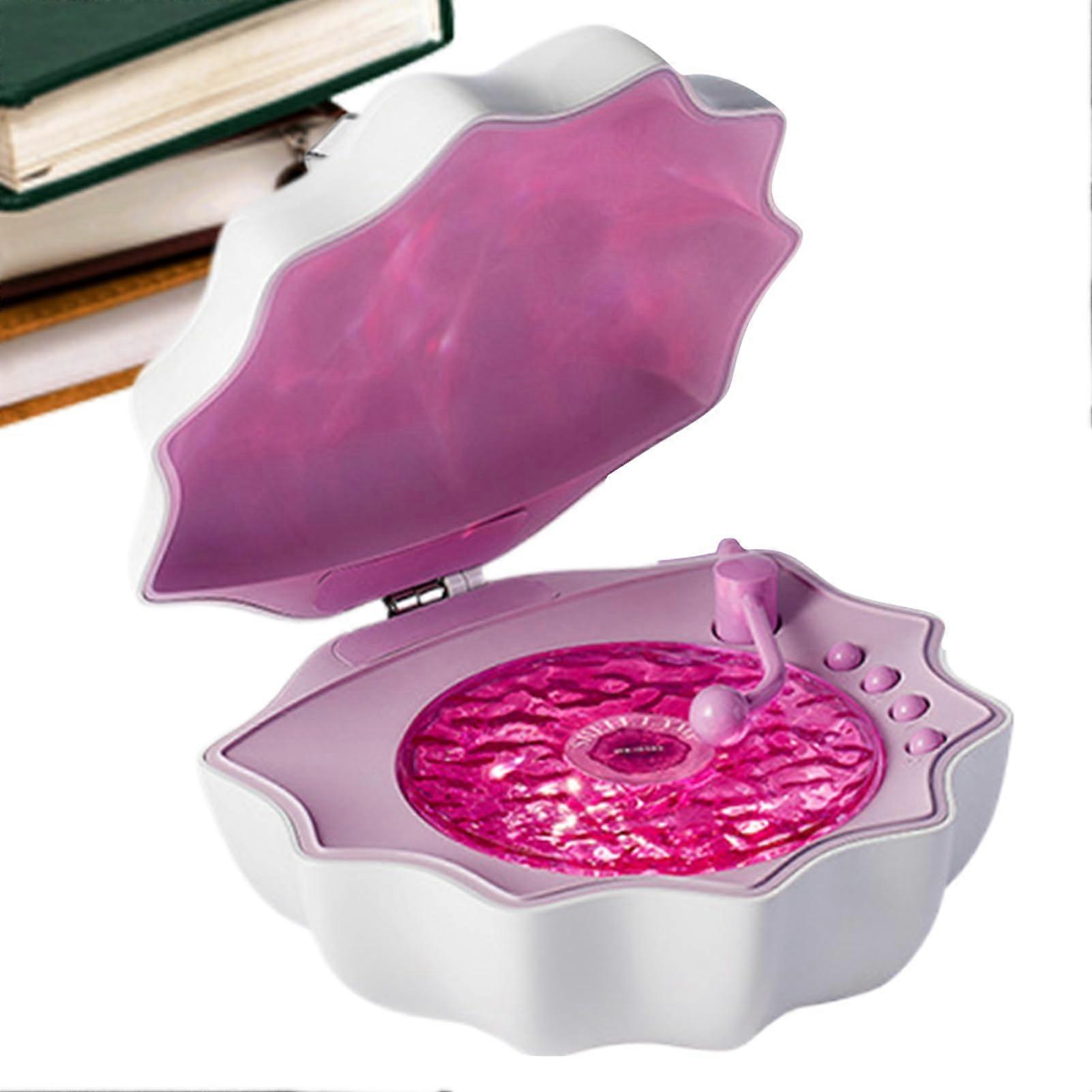 Speaker Light Retro Wave Player, LED Night Lamp, Adjustable Mood Lighting, Ambient Sound System, Cosy Purple