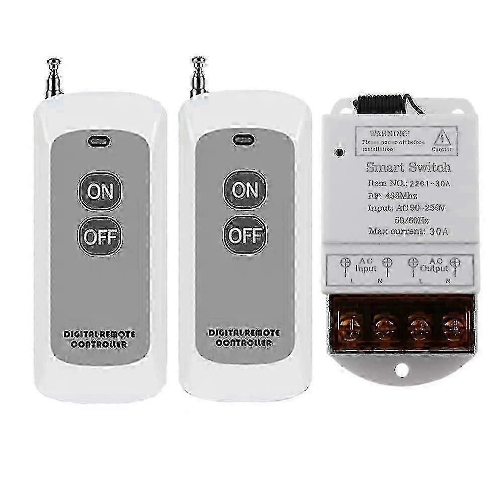 433mhz Wireless Remote Switch Ac 110v/120v/220v/ 30a 1ch Relay Rf Remote Control Light Switches For