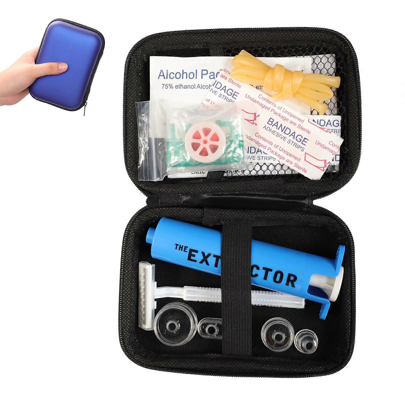 Snake Bite and Bee Sting First Aid Kit with Venom Extractor Pump for Camping Hiking Backpacking