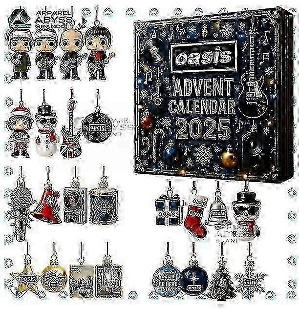 Advent Calendar Ornament for Christmas Tree with Music Band Design