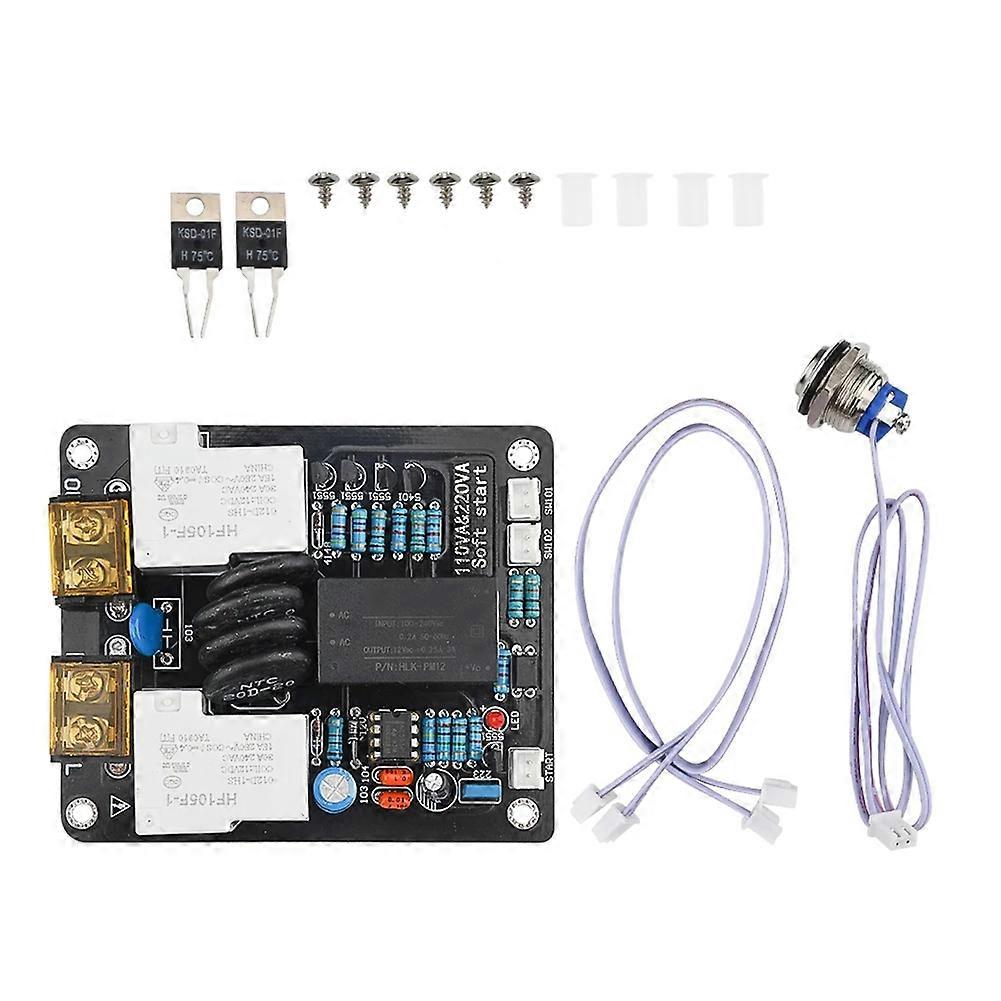 AC105-235V Amplifier Switch High Power Supply Soft Start Board Light Touch Double Temperature Control Overheat,A