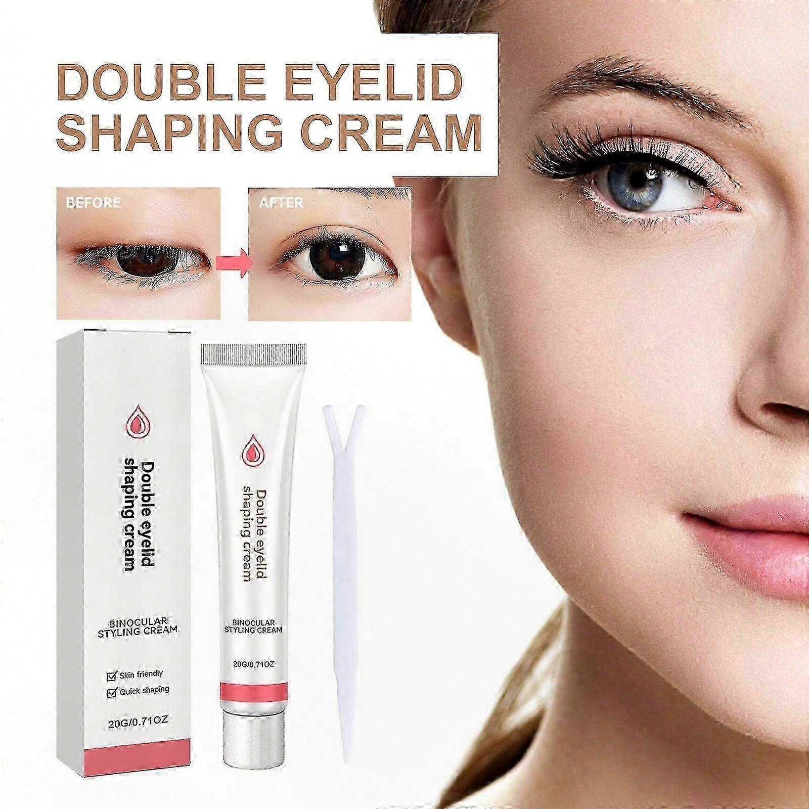 Waterproof Double Eyelid Cream with Y Stick for Natural Invisible Fold Styling