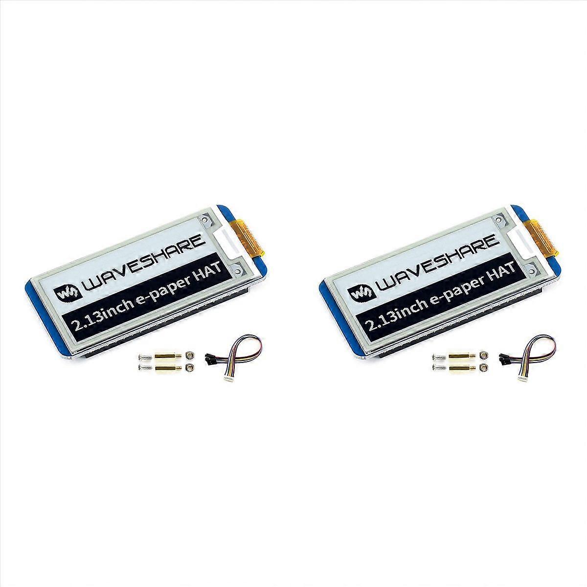 2X 2,13-Zoll-E-Ink-Display HAT, weiß zweifarbiger 250X122 Pixel E-Paper-Bildschirm LCD für 4B/3B+/3B/2B/Zer