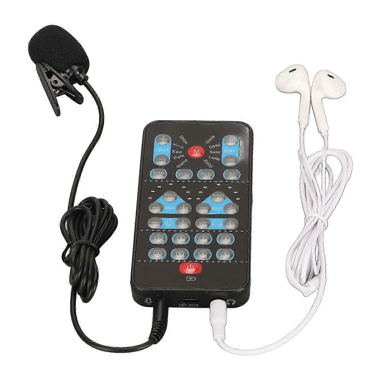 Handheld Portable Voice Changer Multifunctional Game Sound Disguiser W/ 8 Sounds ft