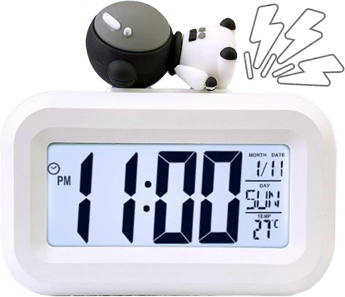 Electronic Clock Cute Pink Pig White Sheep Shape Plastic Digital Alarm Clock LED Screen Desktop