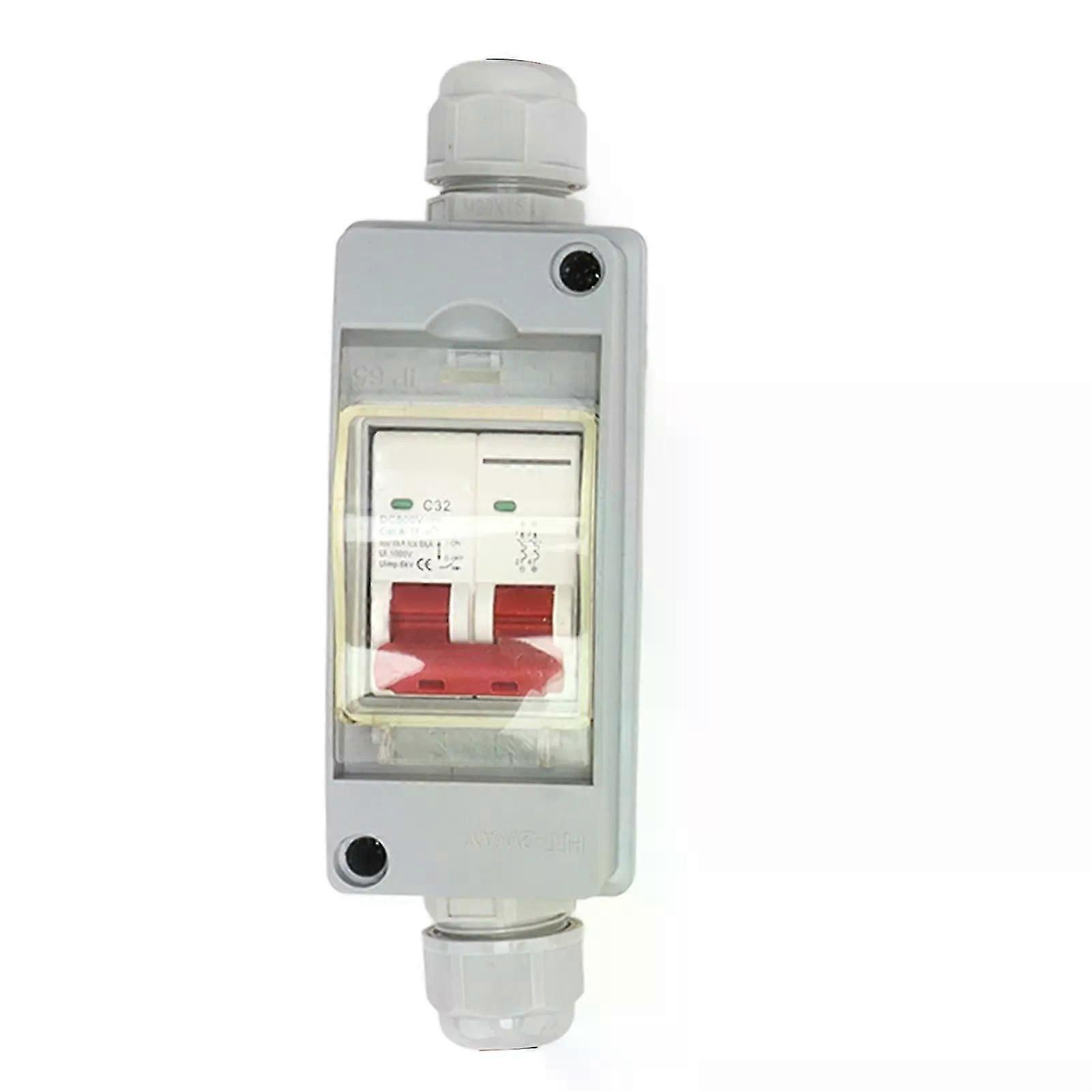 Circuit Breaker MCB 2P DC 500V 32A Disconnect Switch with IP65 Waterproof Distribution Box