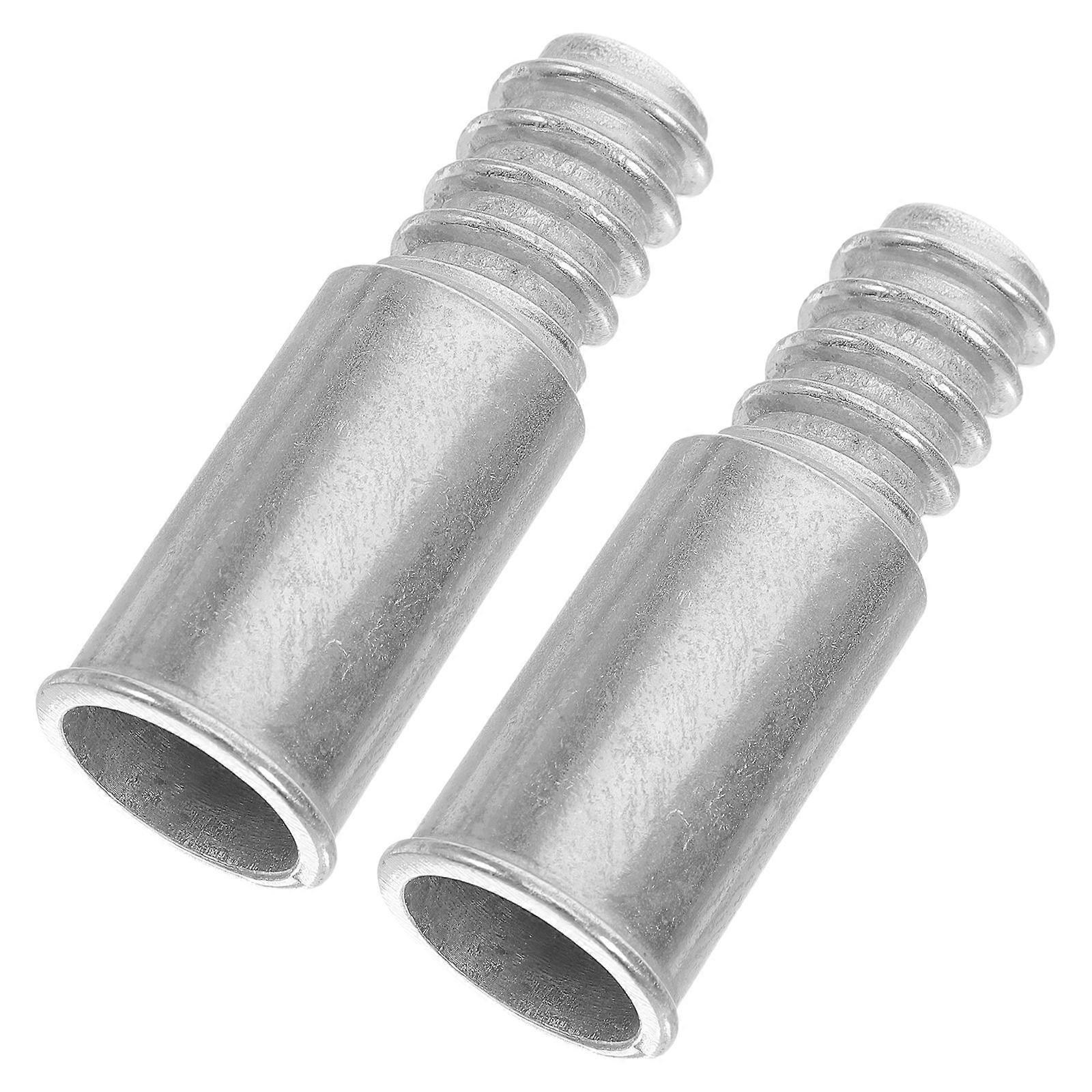 Aluminum Broom Handle End Replacement Pole Adapter 2Pcs for Cleaning