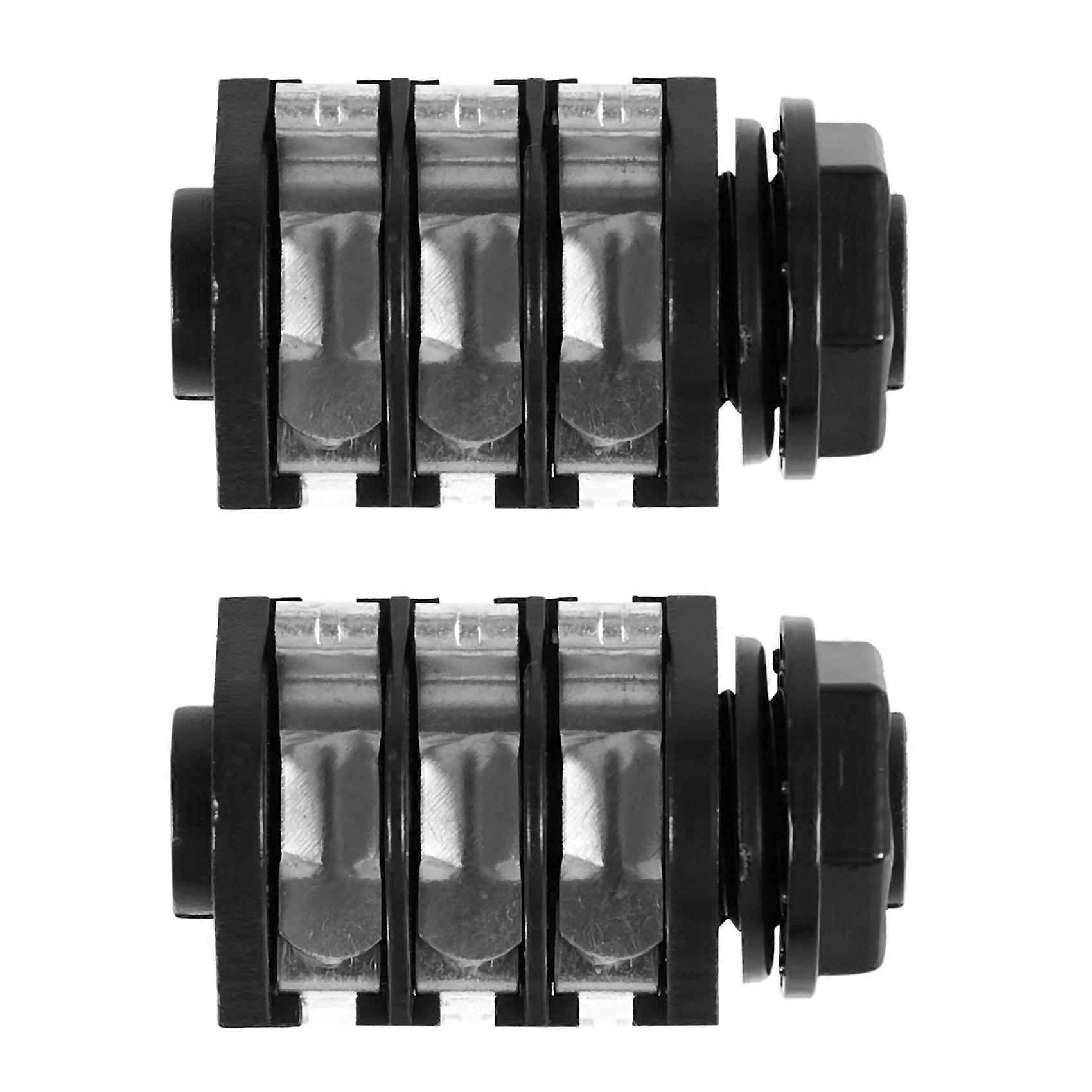 2Pcs 1/4" 6.5mm Stereo Audio PCB Panel Mount Headphone Jack Socket 6 Pin