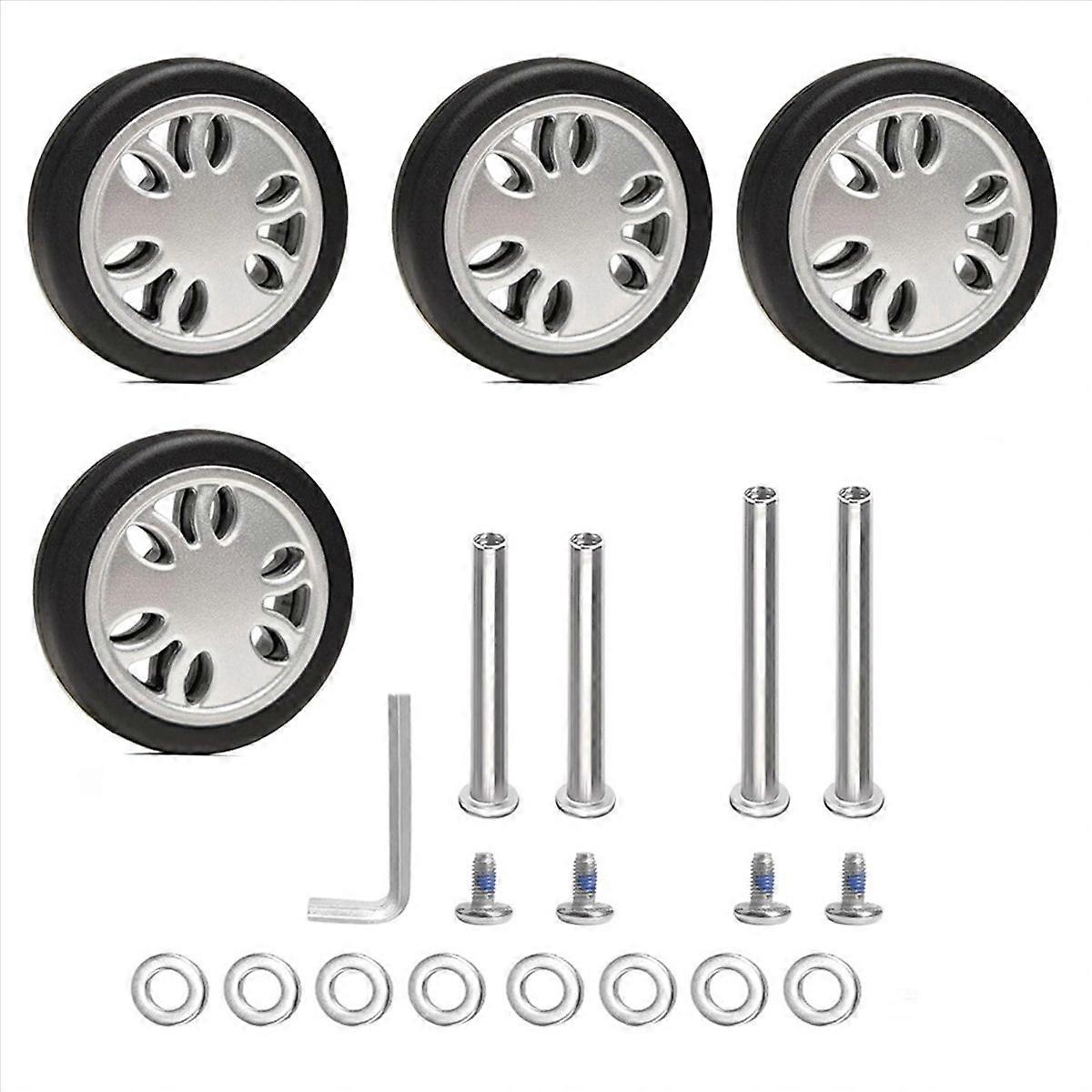4PC Suitcase Replacement Wheels 51mm X 18mm Spinner Wheel