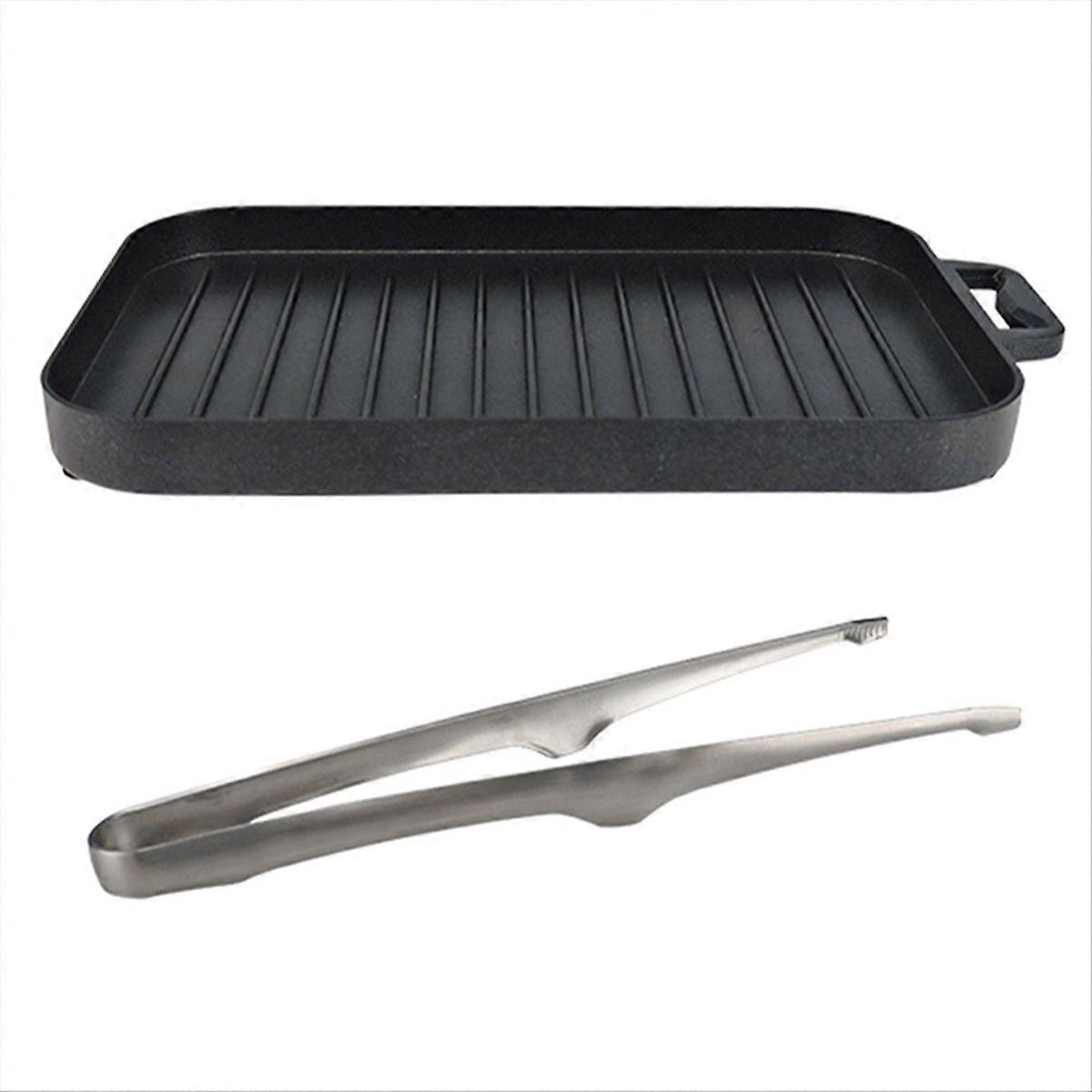 Mini Grill Pan Set Heat- Non-Stick Rectangular Grill