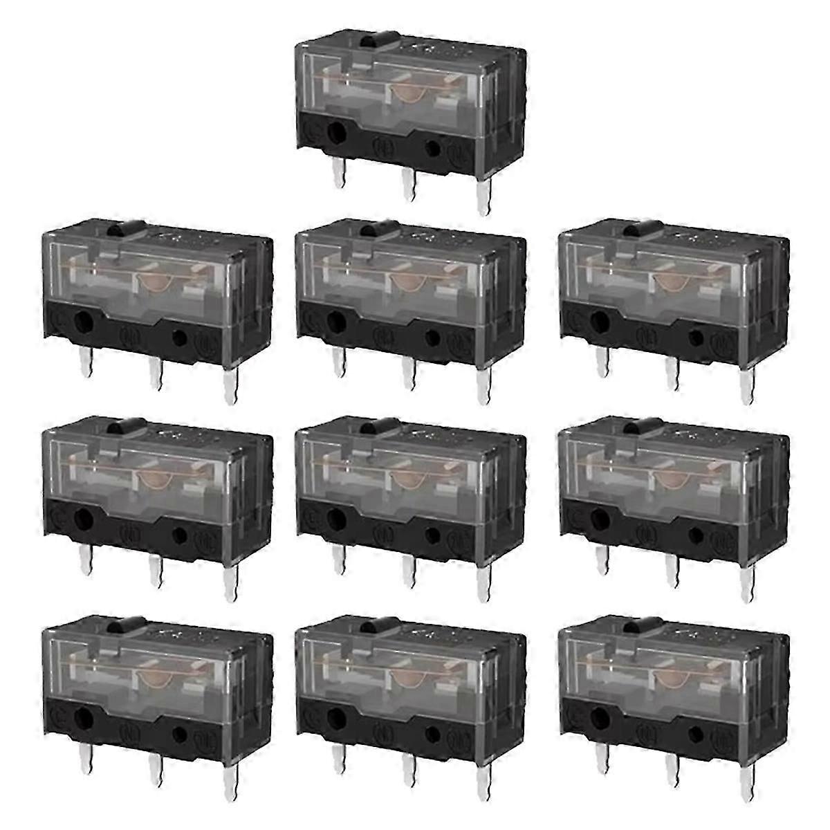 10 PCS 8.0 Mouse Micro-Type Switch Mice Micro-Type Button for Gaming Mouse 3 Pin Black